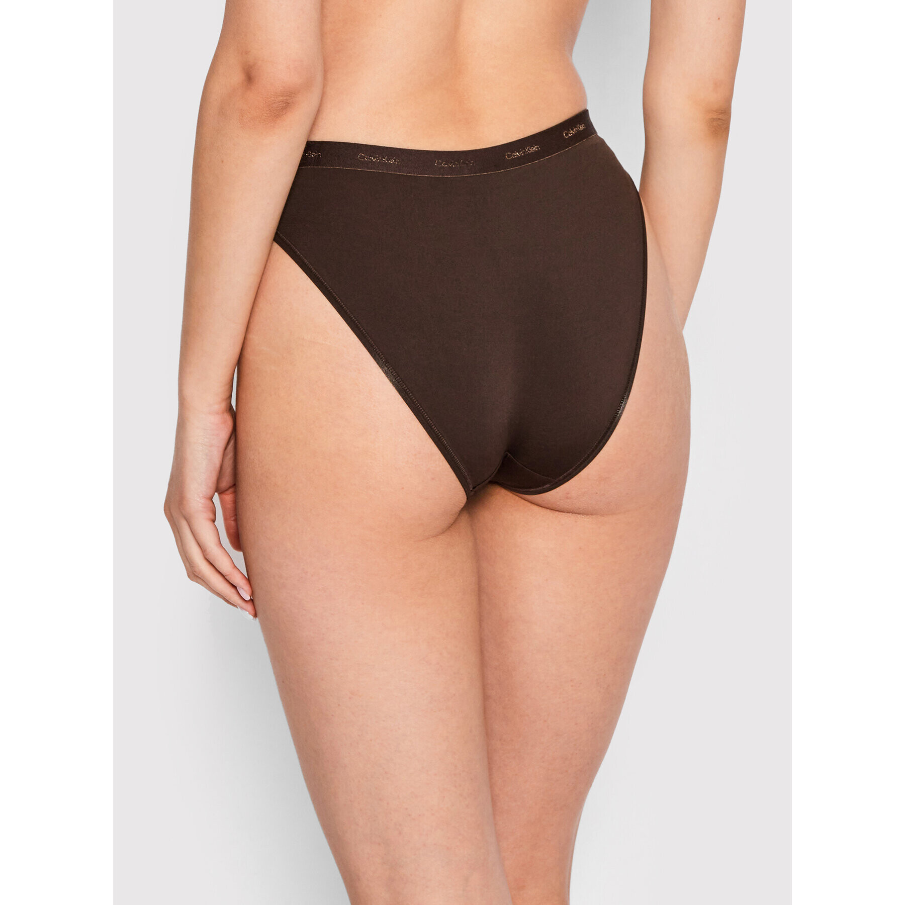 Calvin Klein Underwear Класически дамски бикини 000QF6761E Кафяв - Pepit.bg