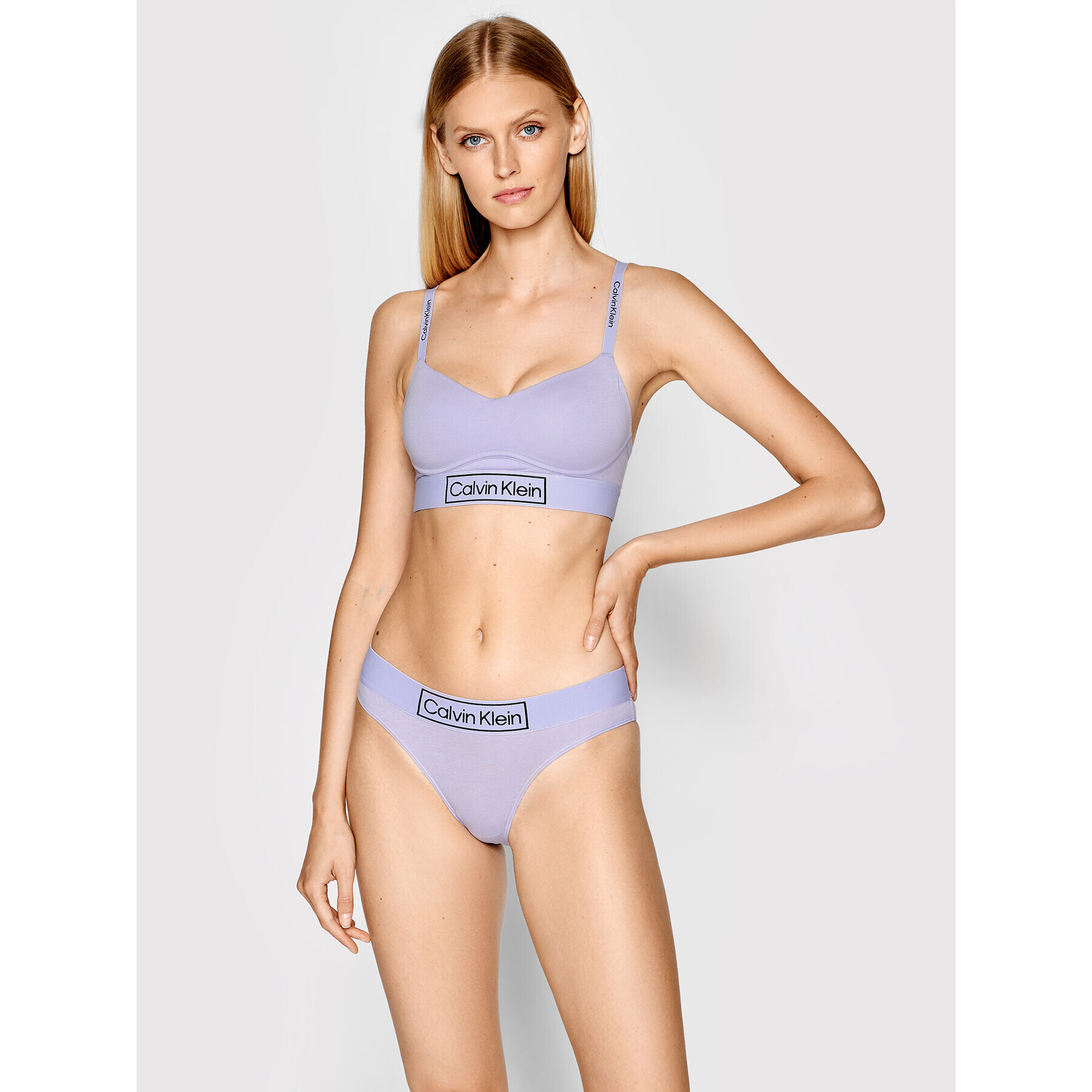 Calvin Klein Underwear Класически дамски бикини 000QF6775E Виолетов - Pepit.bg