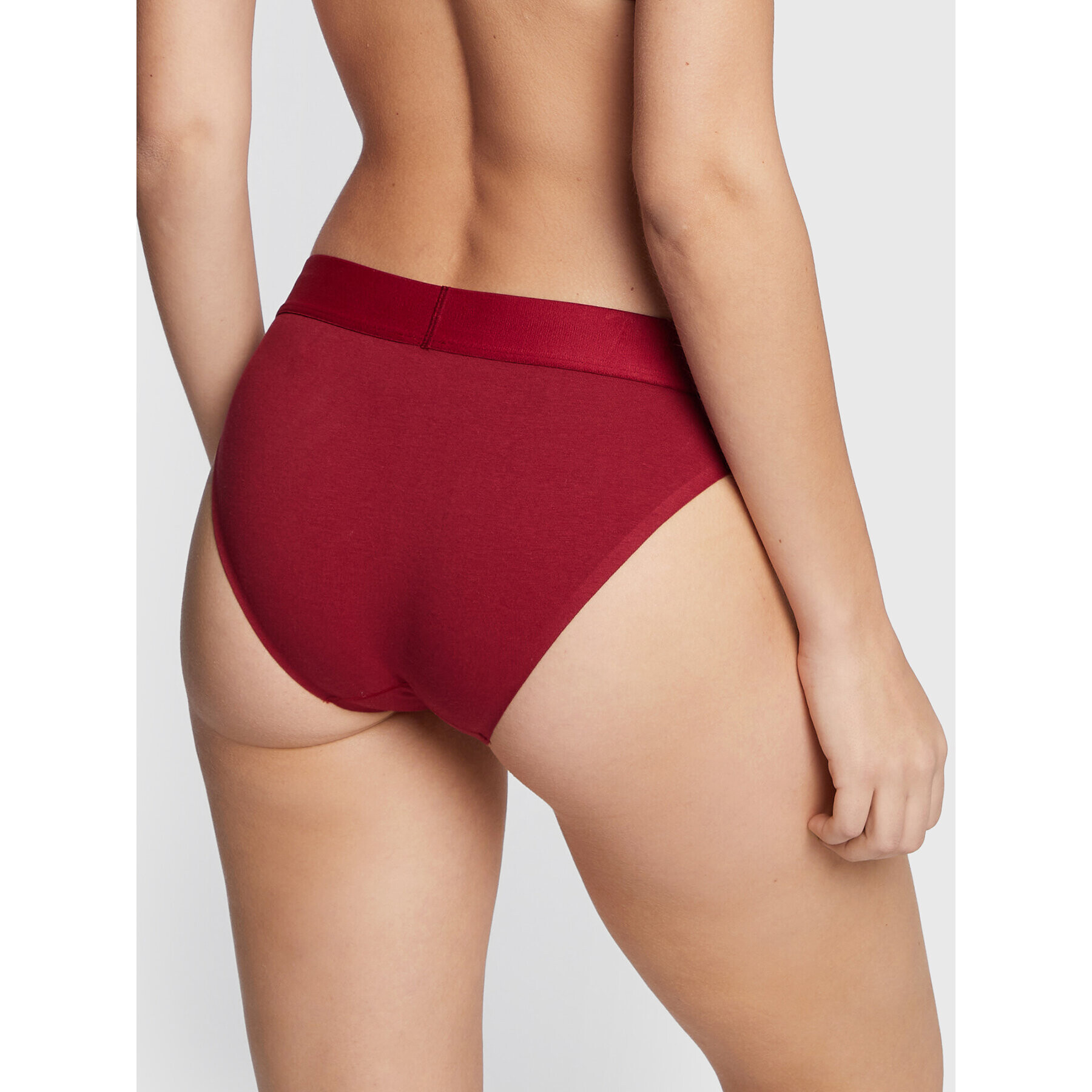 Calvin Klein Underwear Класически дамски бикини 000QF6993E Бордо - Pepit.bg