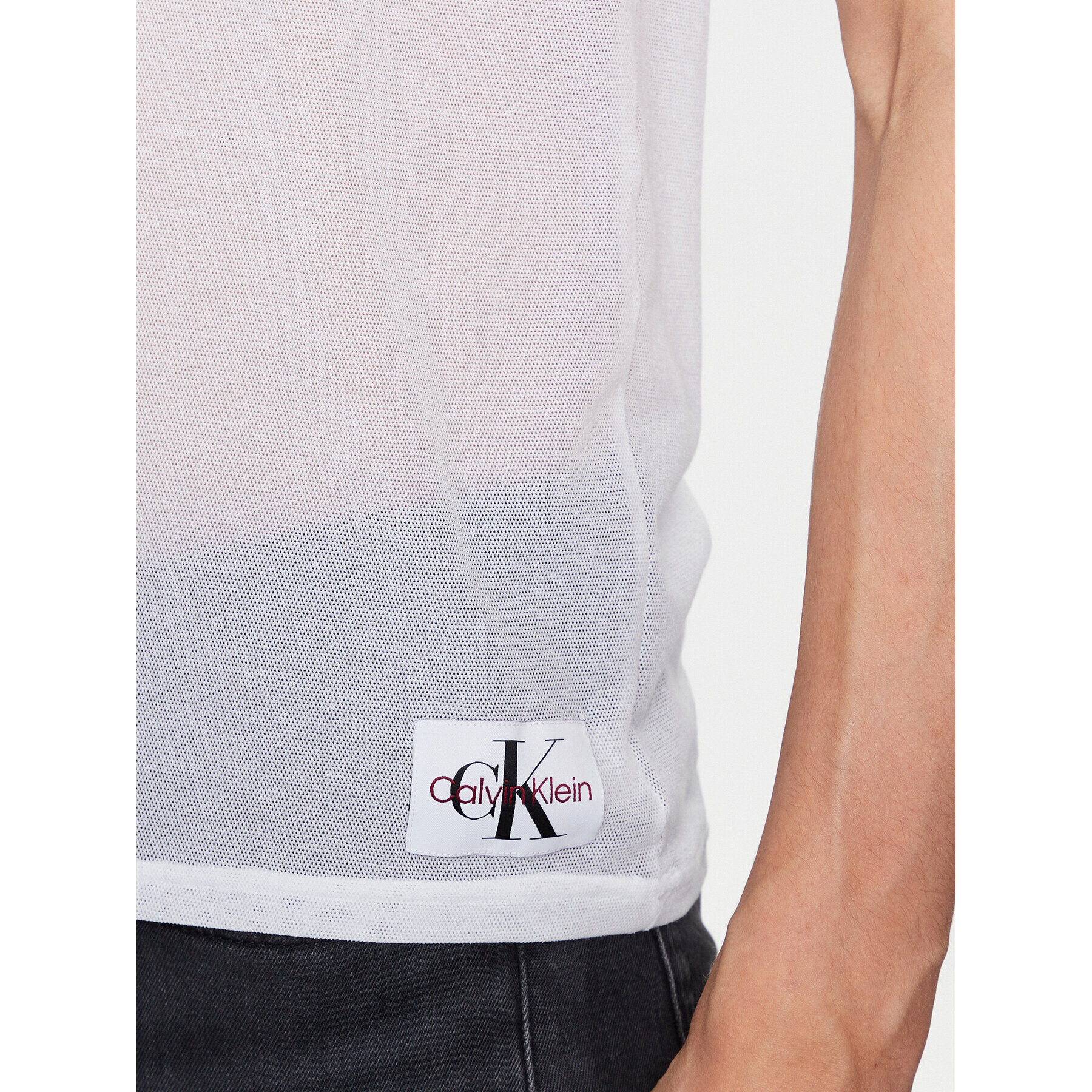 Calvin Klein Underwear Мъжки топ 000NB3516A Бял Regular Fit - Pepit.bg