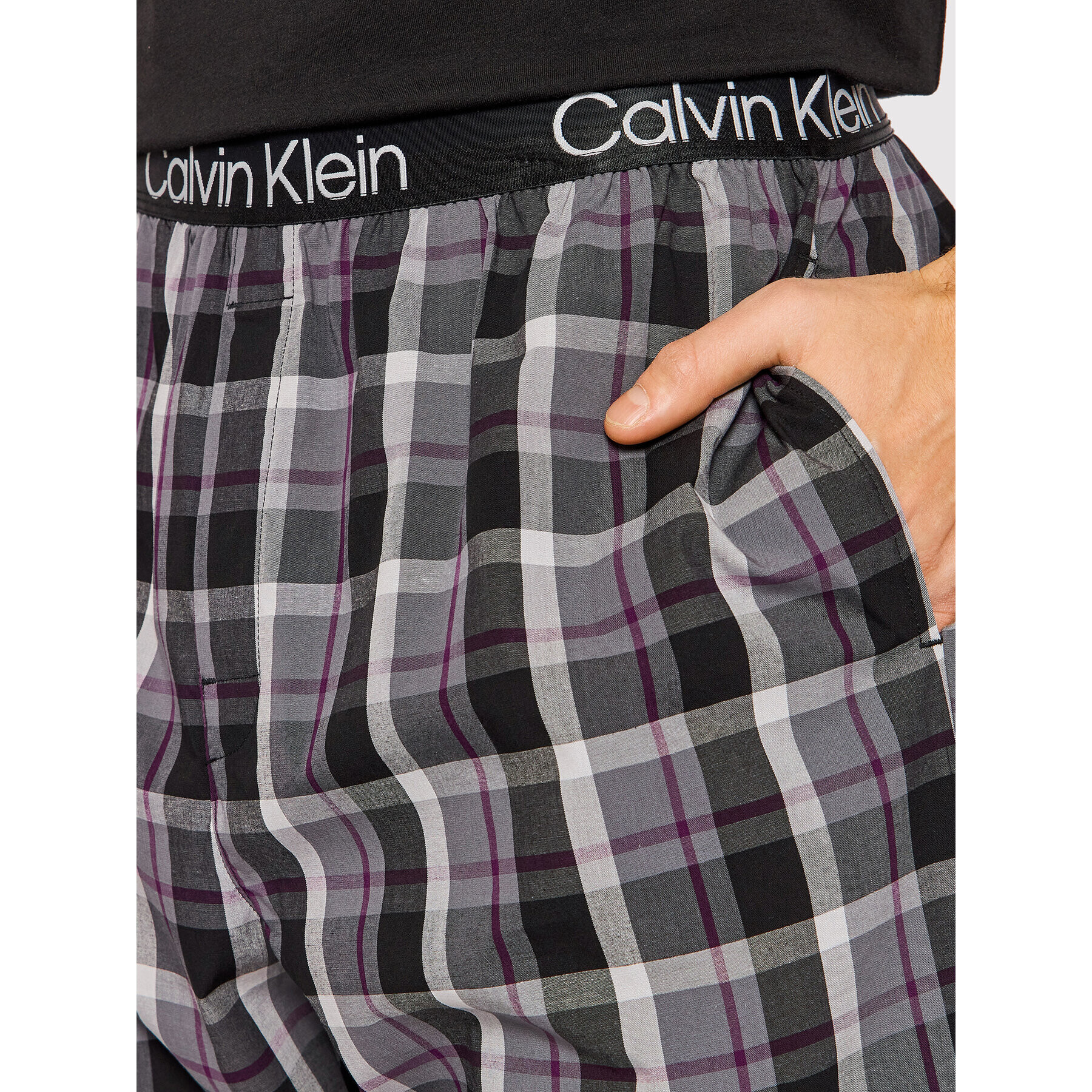 Calvin Klein Underwear Пижама 000NM2183E Черен Regular Fit - Pepit.bg
