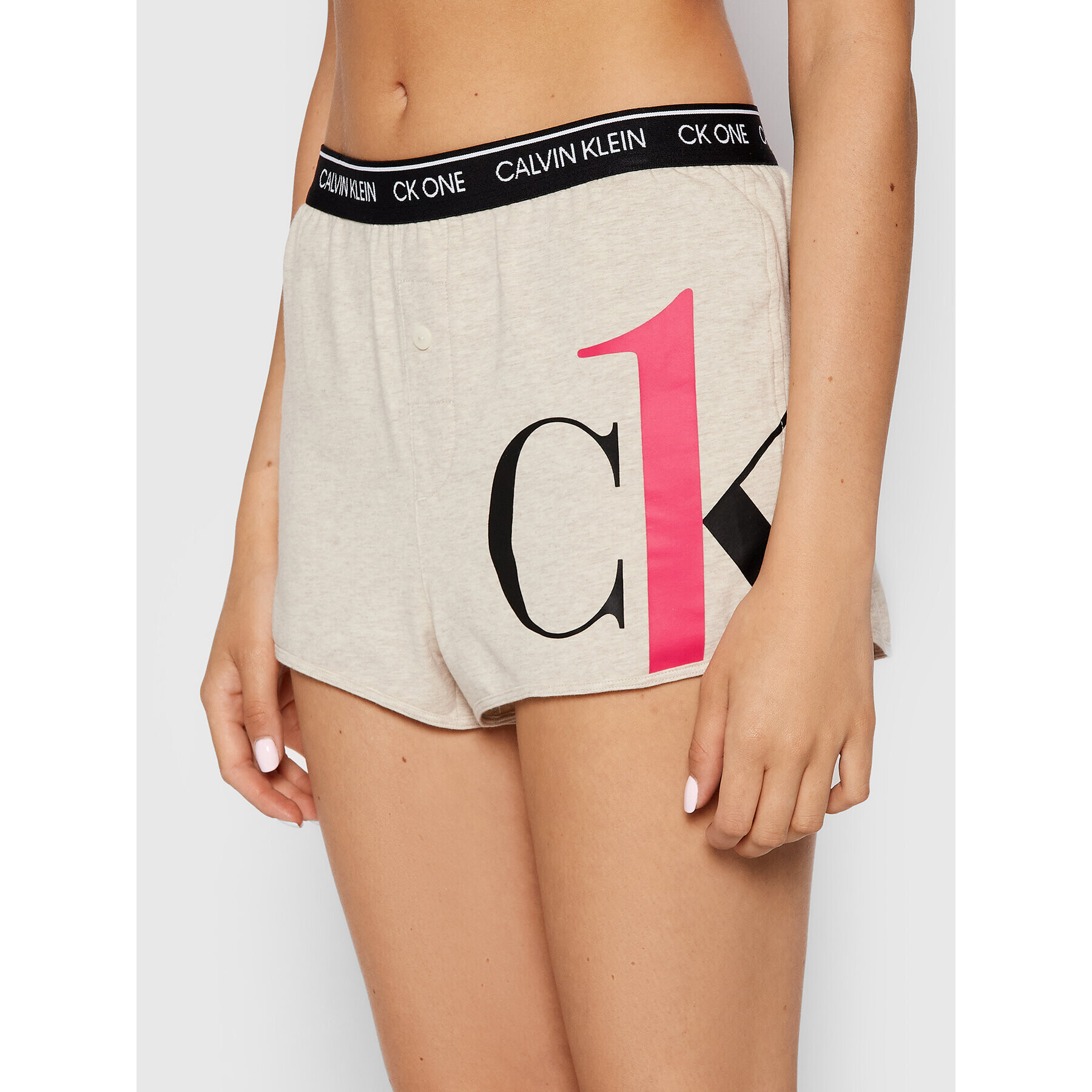 Calvin Klein Underwear Пижама 000QS6443E Бежов - Pepit.bg