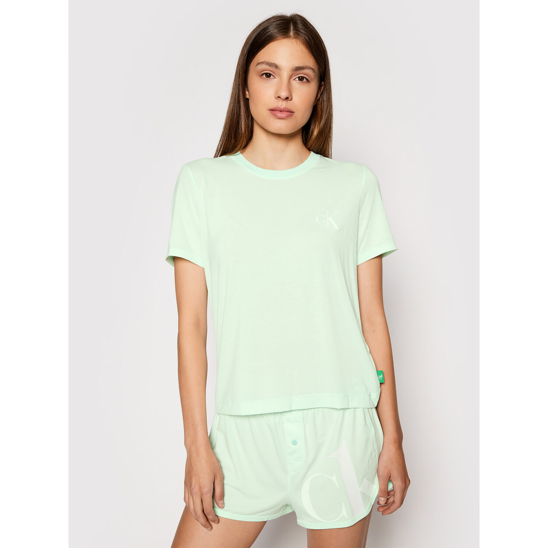 Calvin Klein Underwear Пижама 000QS6676E Зелен - Pepit.bg
