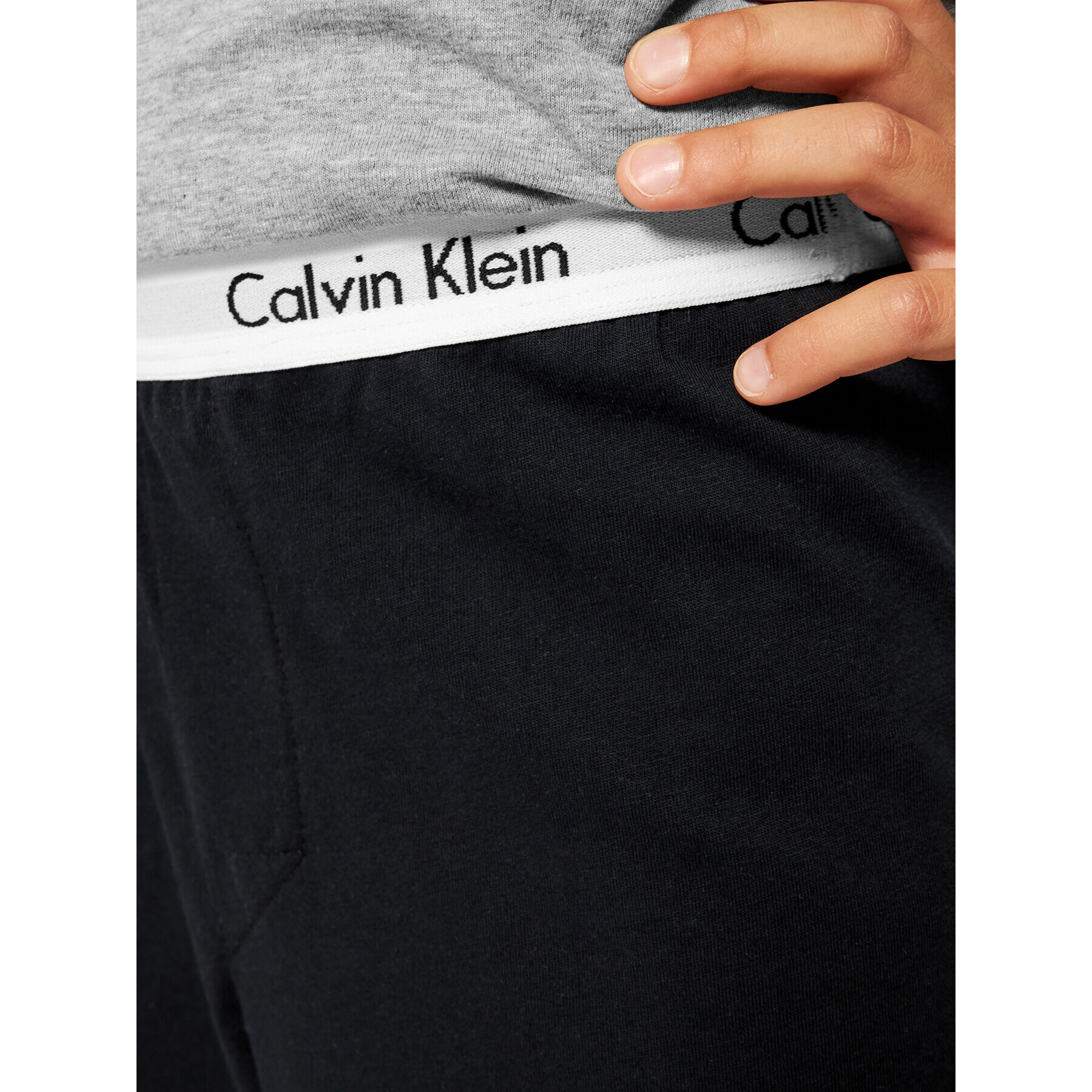 Calvin Klein Underwear Пижама Ls Knit Set B70B700052 D Сив Regular Fit - Pepit.bg