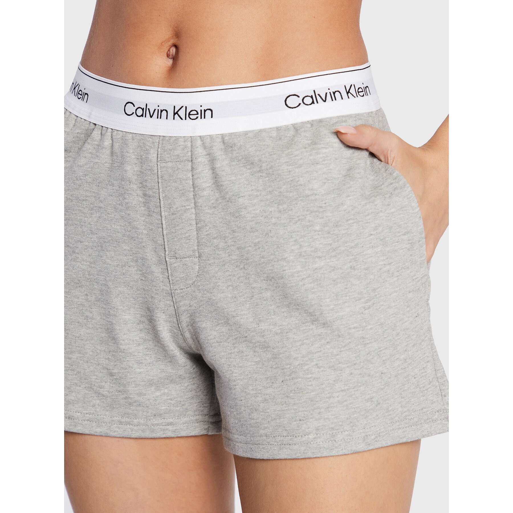 Calvin Klein Underwear Пижамени шорти 000QS6871E Сив Regular Fit - Pepit.bg