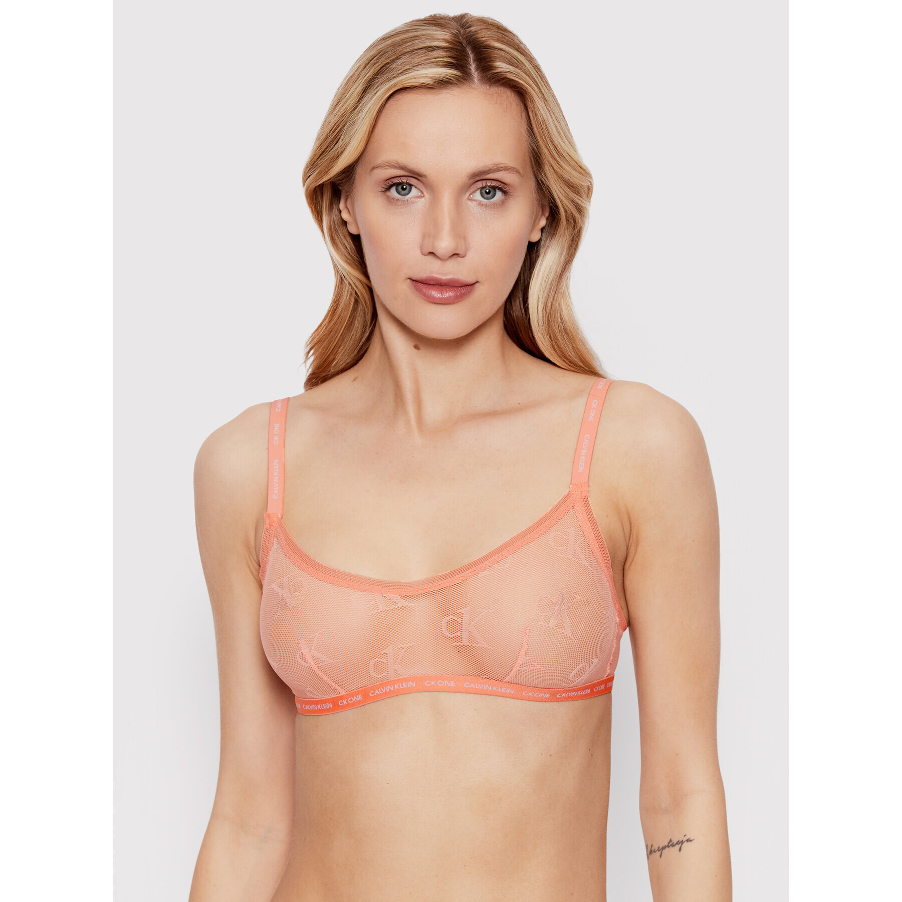 Calvin Klein Underwear Сутиен без банели 000QF6786E Оранжев - Pepit.bg