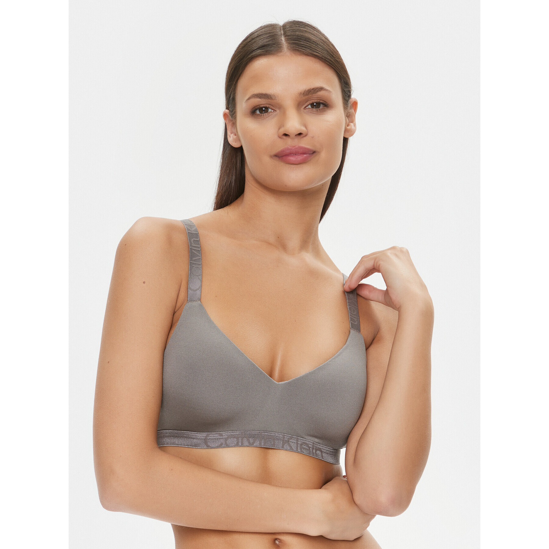 Calvin Klein Underwear Сутиен без банели 000QF7698E Сив - Pepit.bg