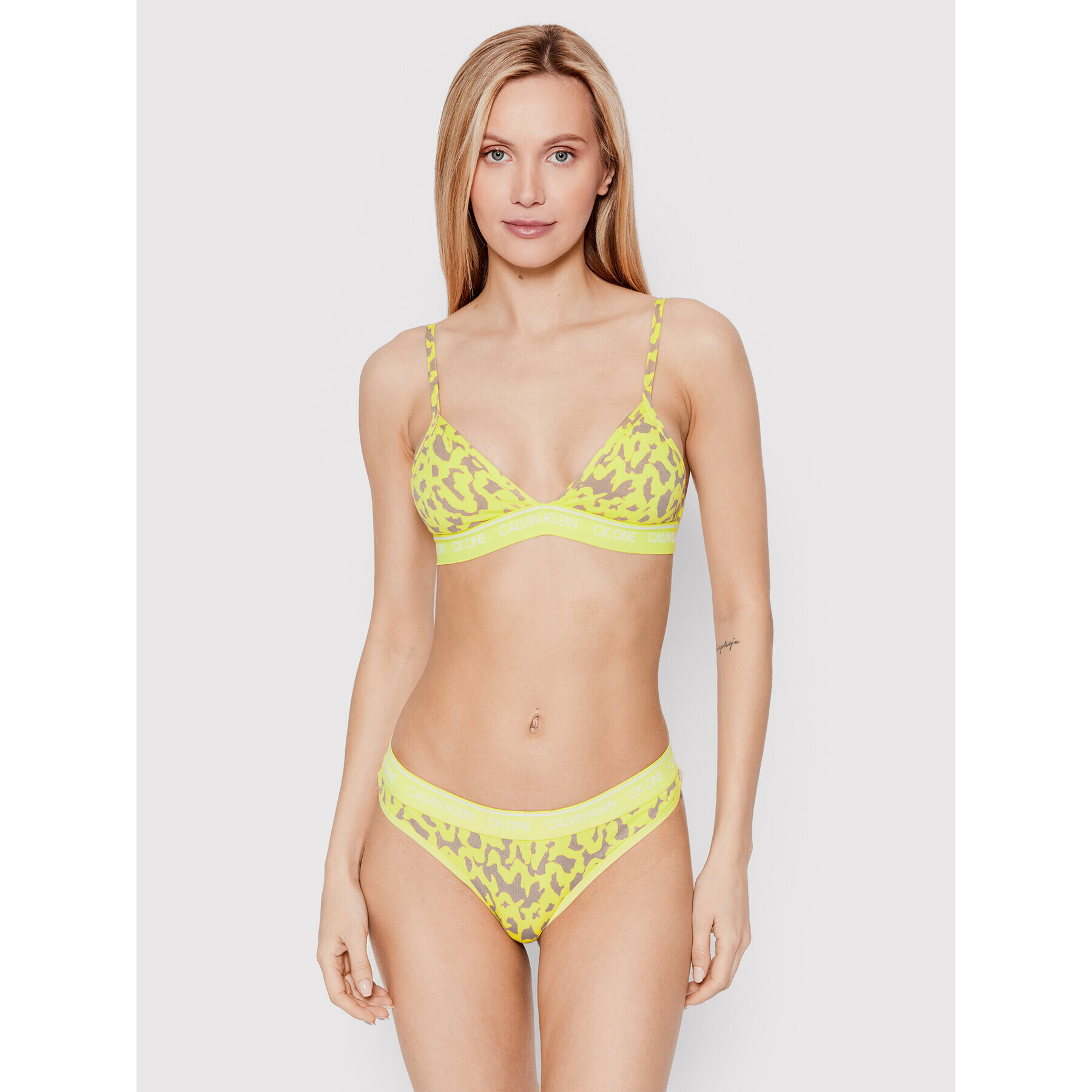 Calvin Klein Underwear Сутиен бралет 000QF5953E Жълт - Pepit.bg