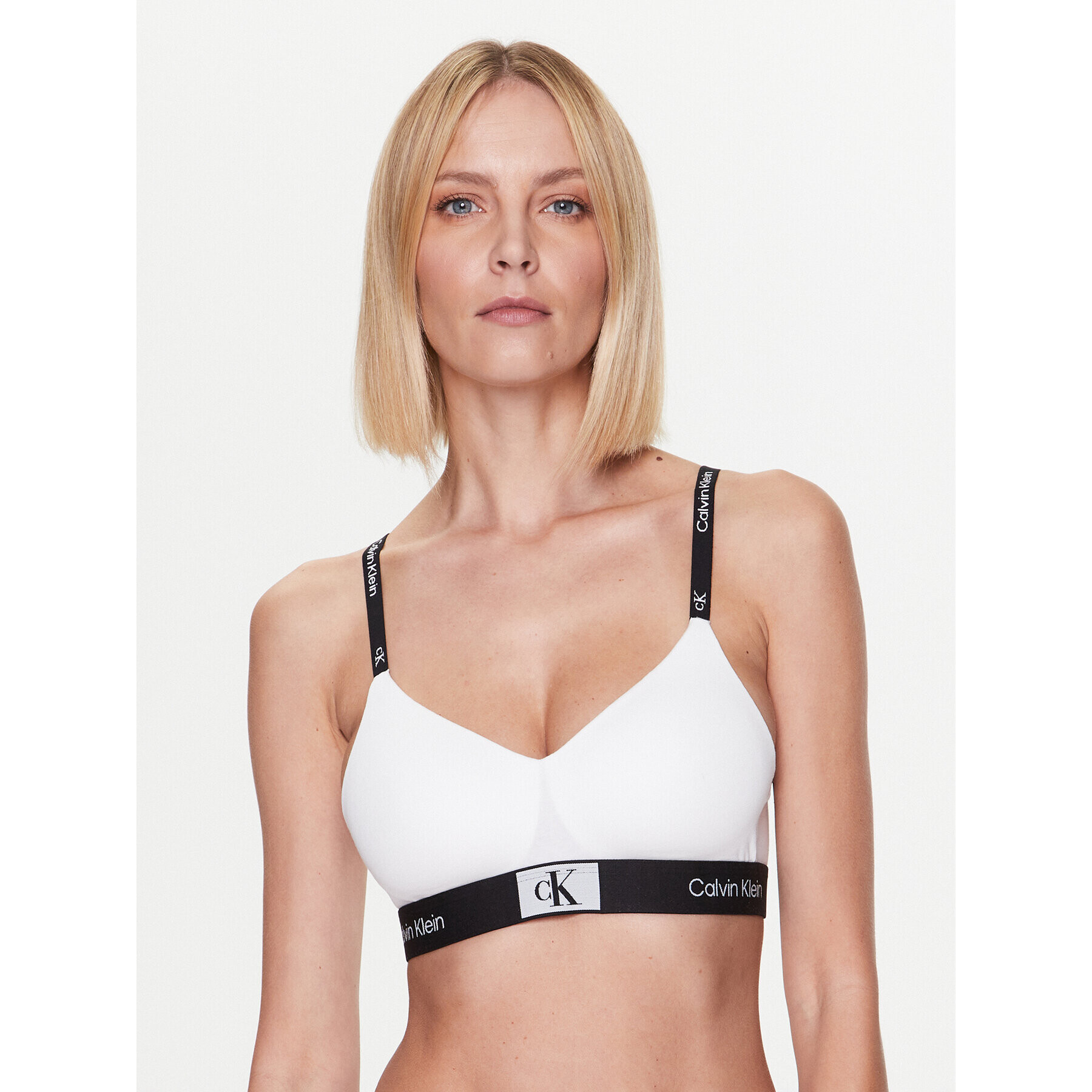 Calvin Klein Underwear Сутиен бралет Light Lined 000QF7218E Бял - Pepit.bg