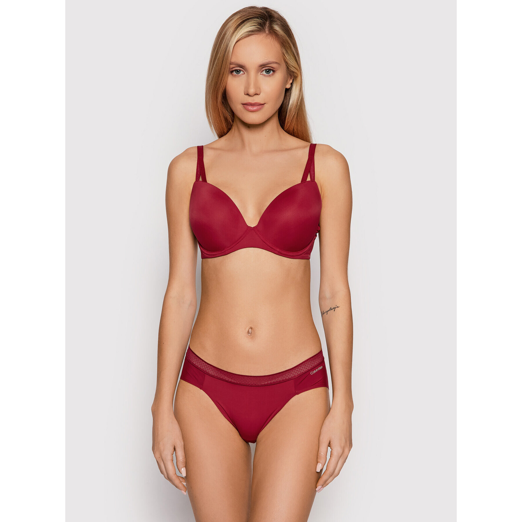 Calvin Klein Underwear Сутиен push-up 000QF6016E Бордо - Pepit.bg
