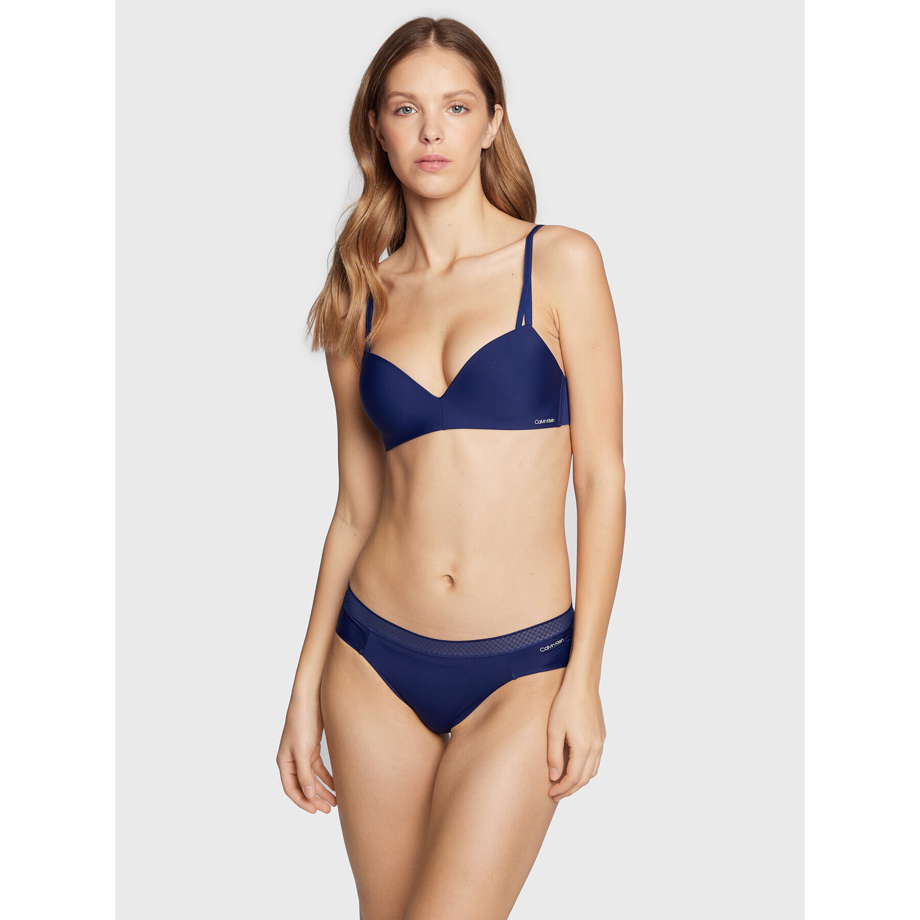 Calvin Klein Underwear Сутиен push-up 000QF6017E Син - Pepit.bg