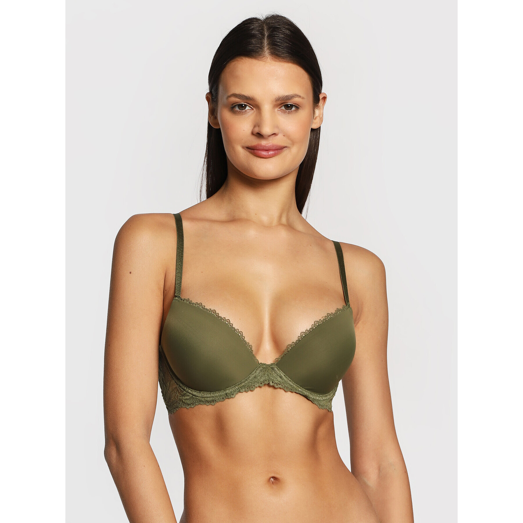 Calvin Klein Underwear Сутиен push-up 000QF6394E Зелен - Pepit.bg