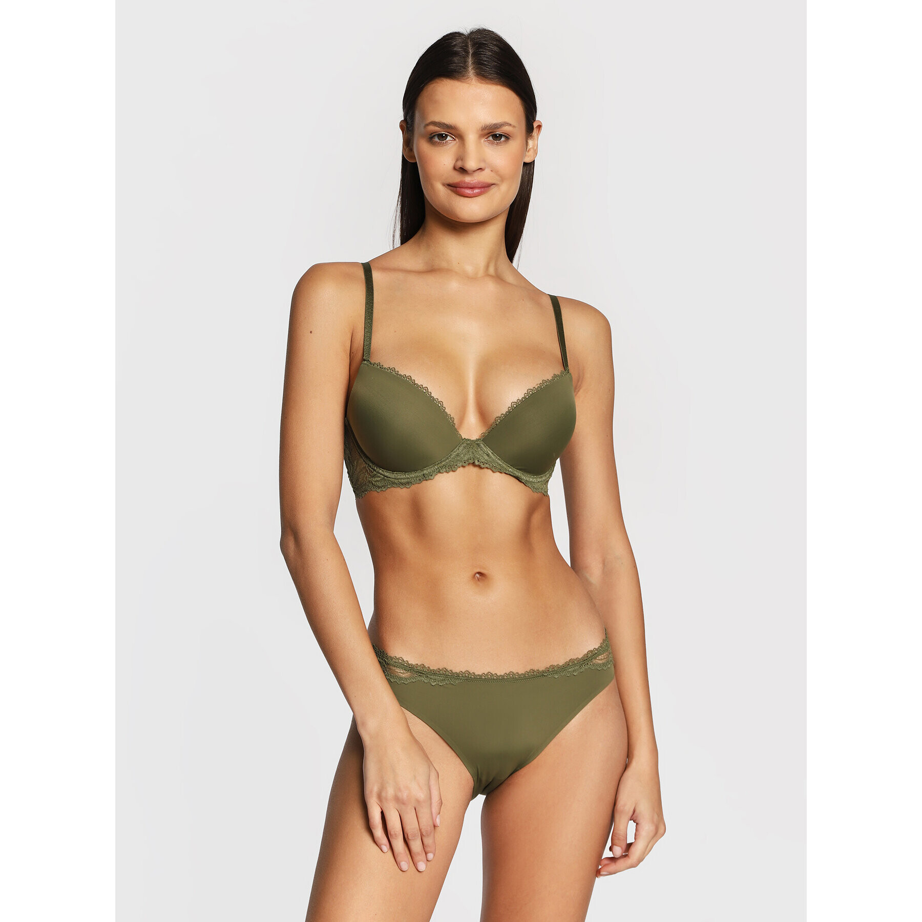 Calvin Klein Underwear Сутиен push-up 000QF6394E Зелен - Pepit.bg