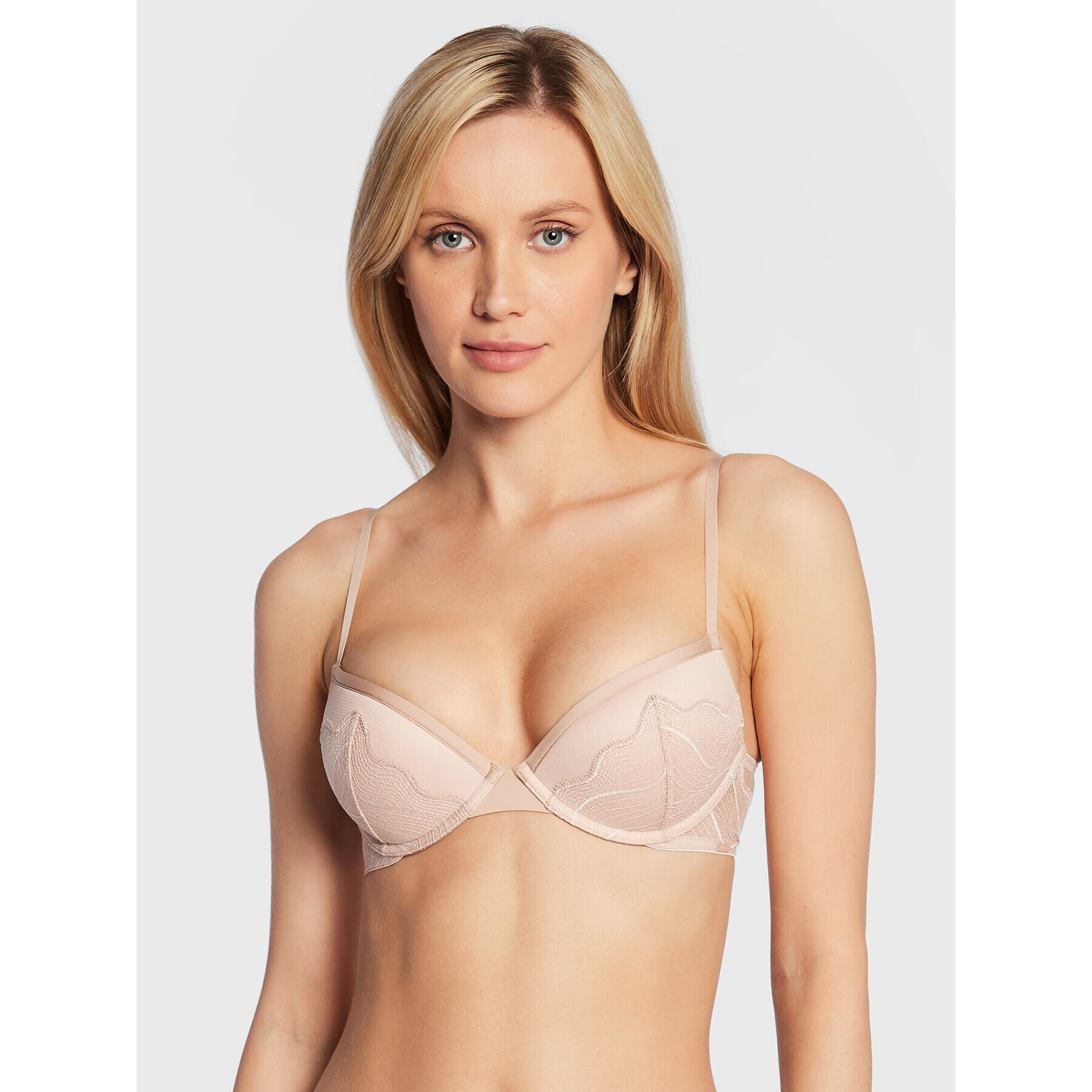 Calvin Klein Underwear Сутиен push-up 000QF6946E Бежов - Pepit.bg