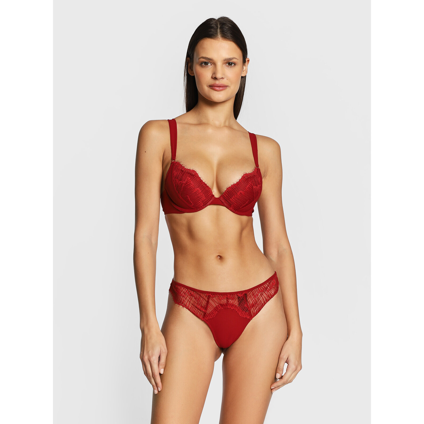 Calvin Klein Underwear Сутиен push-up 000QF6953E Червен - Pepit.bg