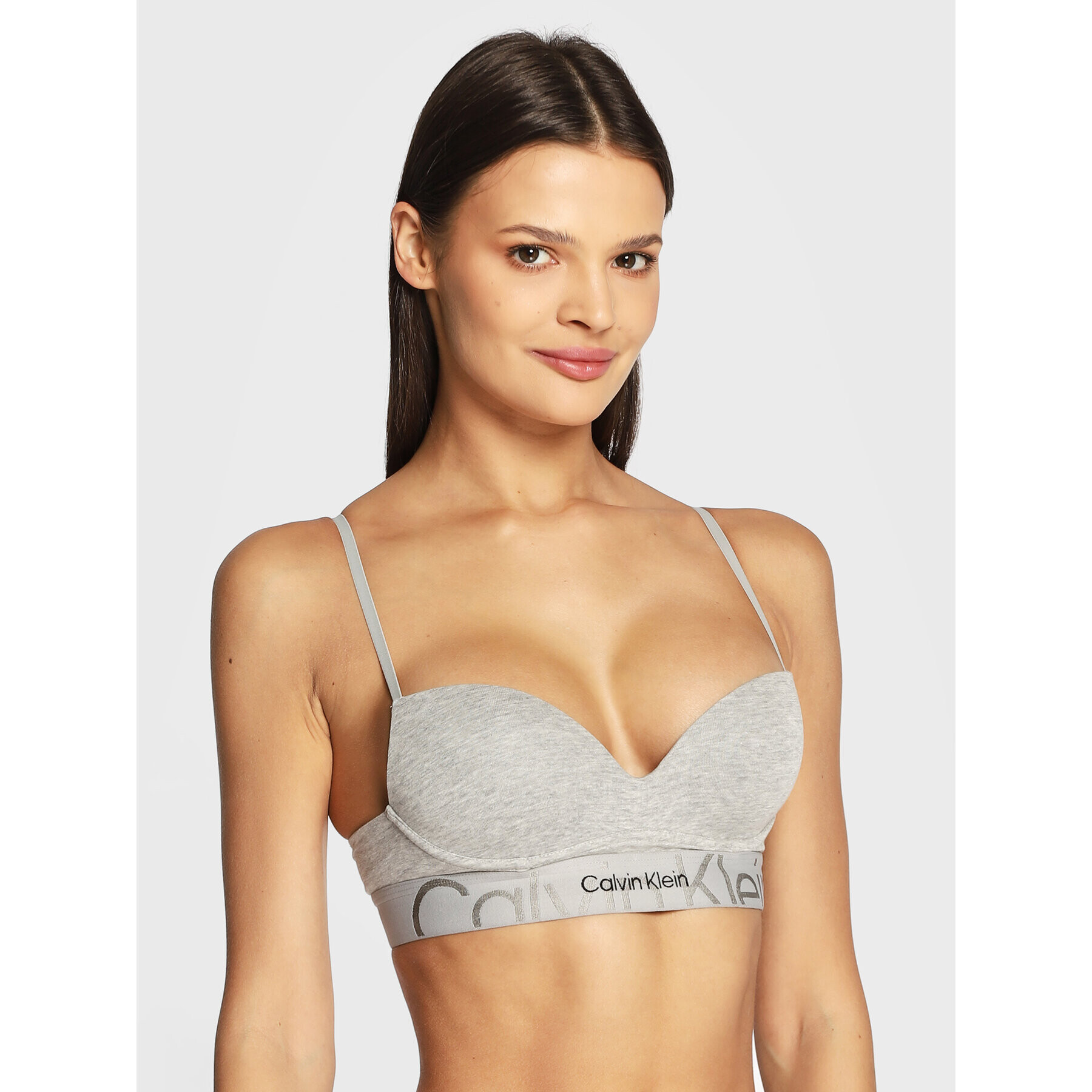 Calvin Klein Underwear Сутиен push-up 000QF6991E Сив - Pepit.bg