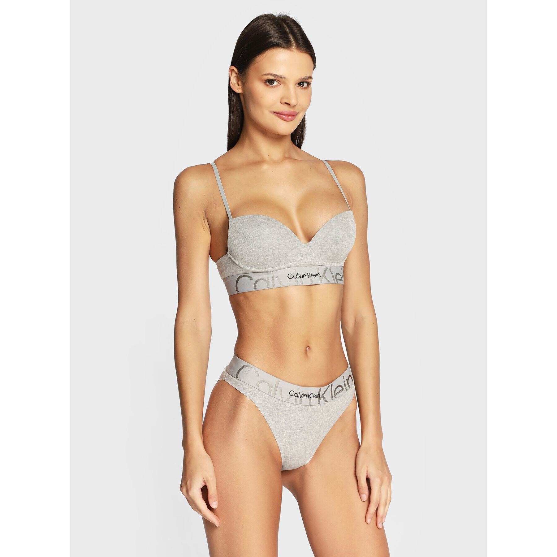 Calvin Klein Underwear Сутиен push-up 000QF6991E Сив - Pepit.bg