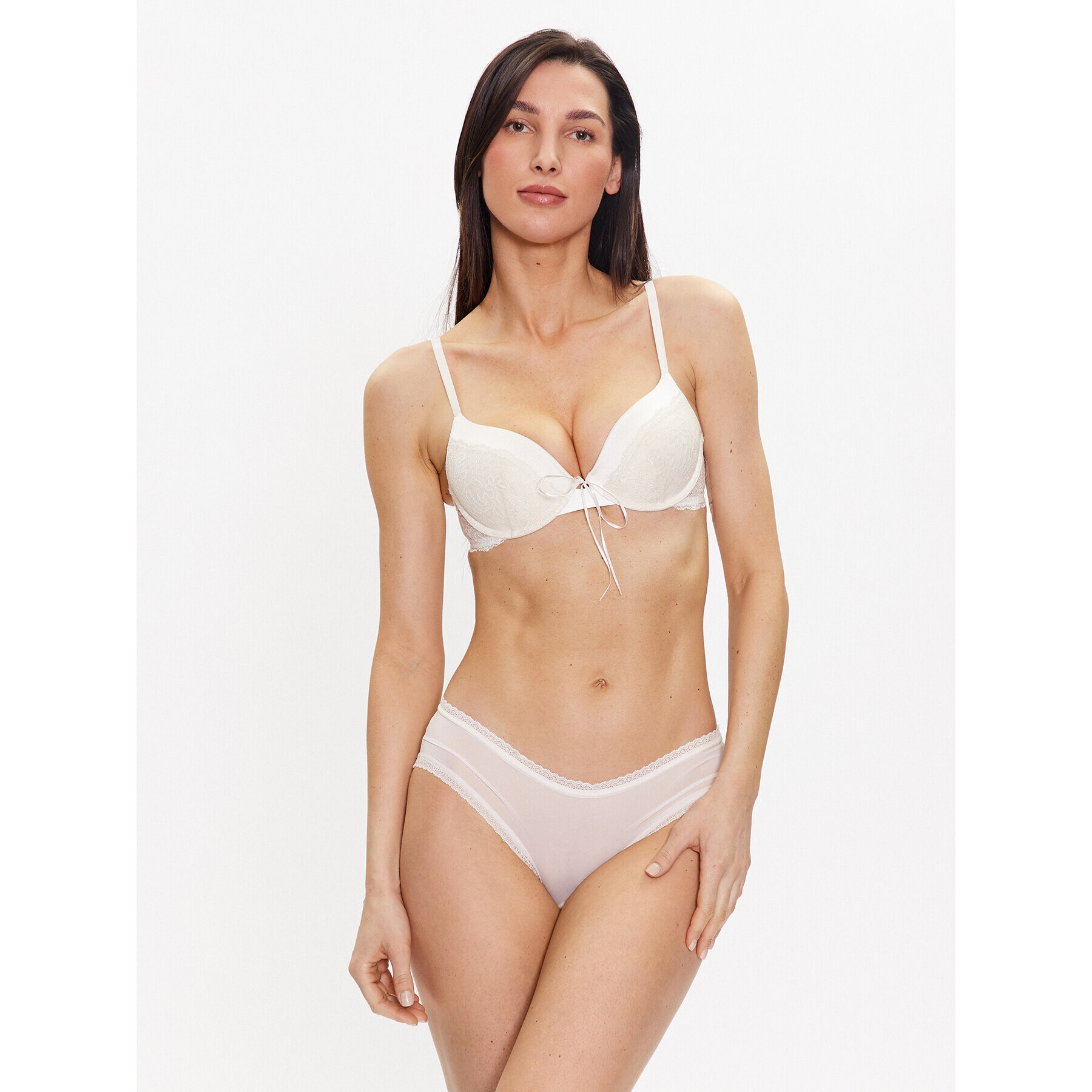 Calvin Klein Underwear Сутиен push-up 000QF7162E Екрю - Pepit.bg