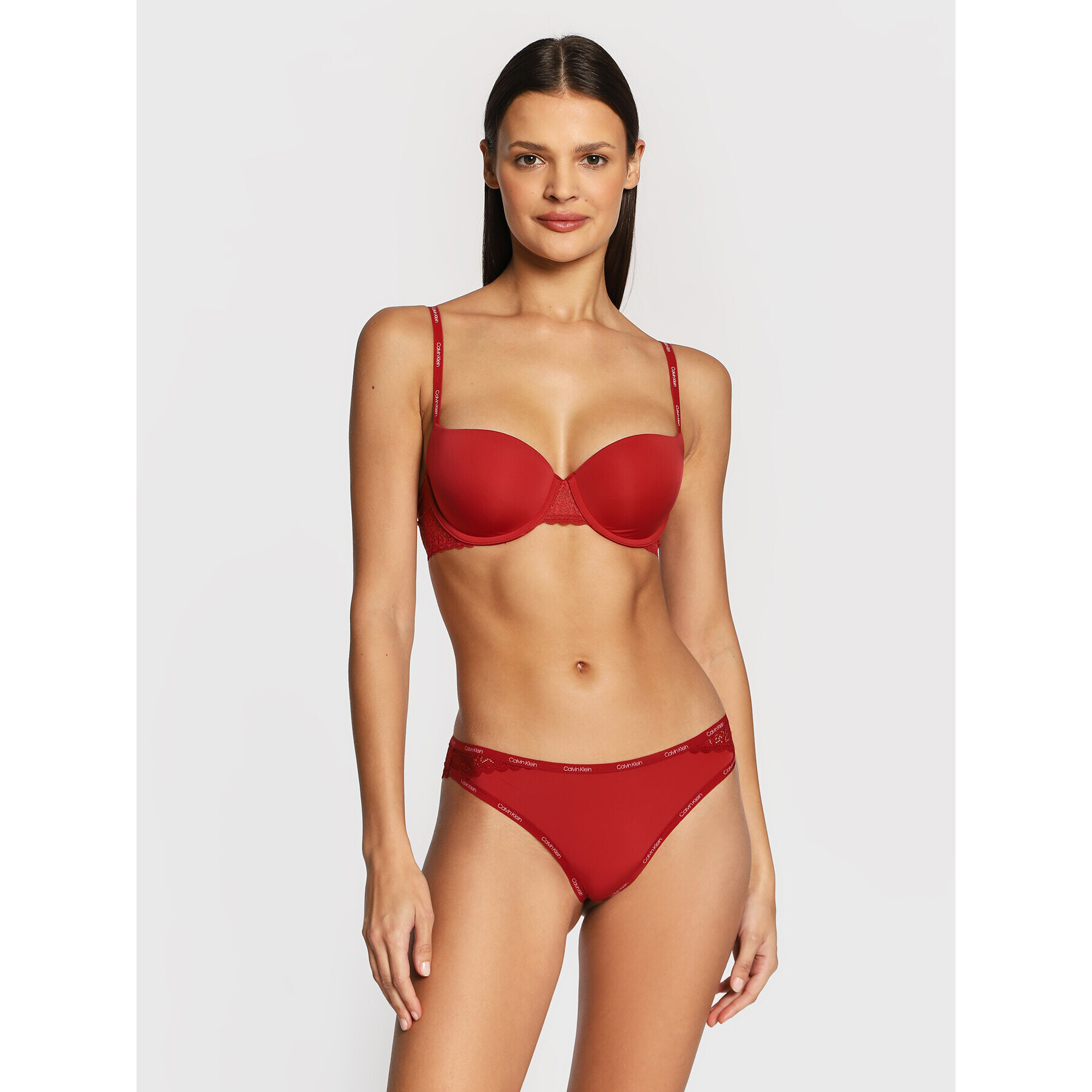 Calvin Klein Underwear Сутиен с банели 000QF5146E Червен - Pepit.bg