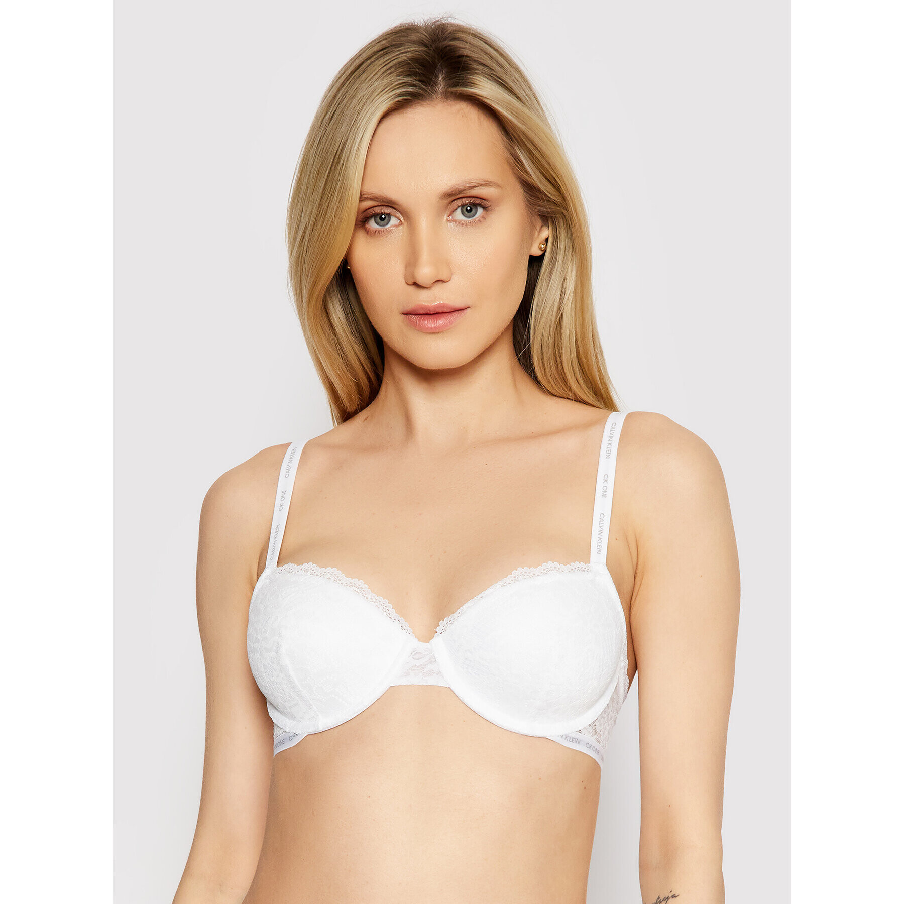Calvin Klein Underwear Сутиен с банели 000QF6201E Бял - Pepit.bg
