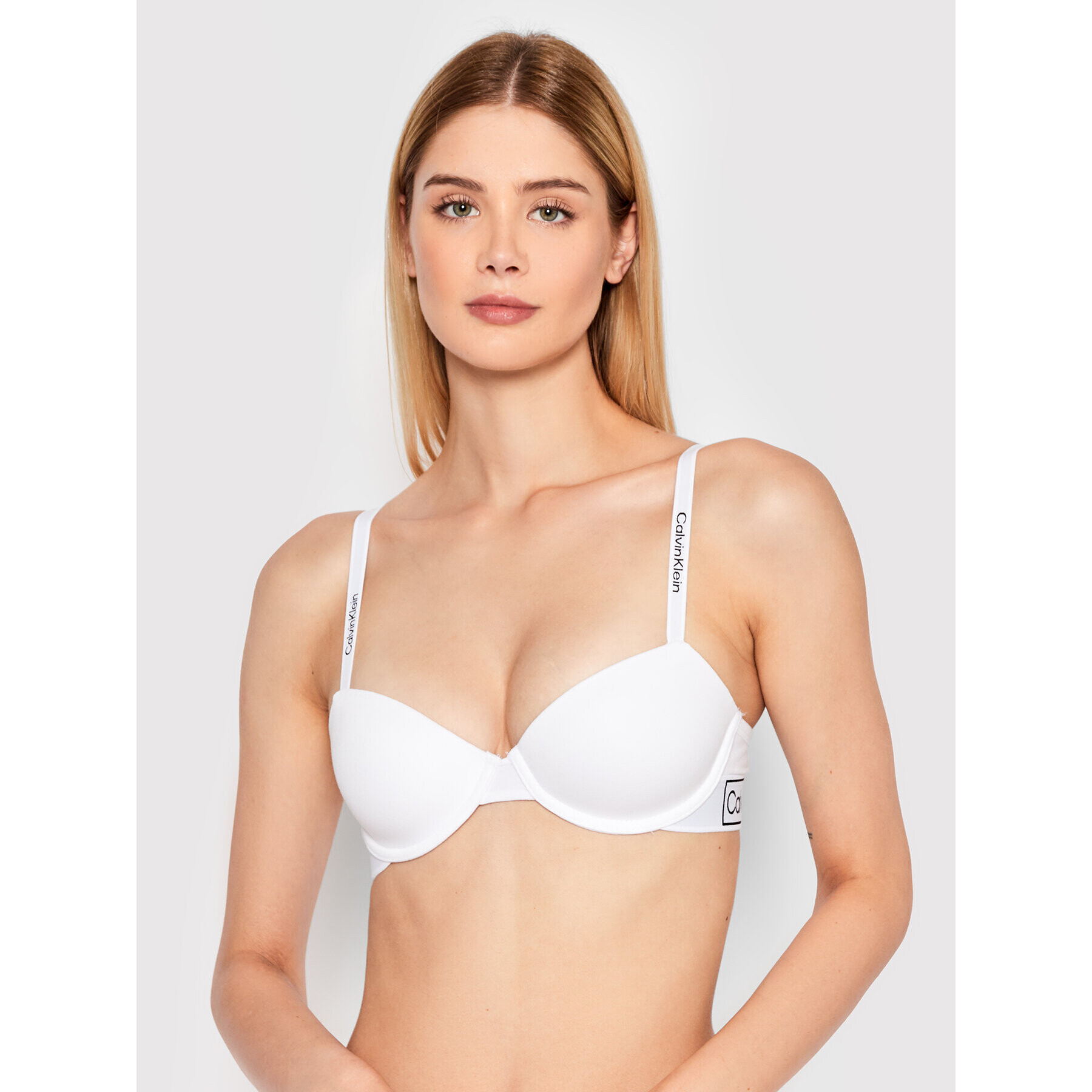 Calvin Klein Underwear Сутиен с банели 000QF6772E Бял - Pepit.bg