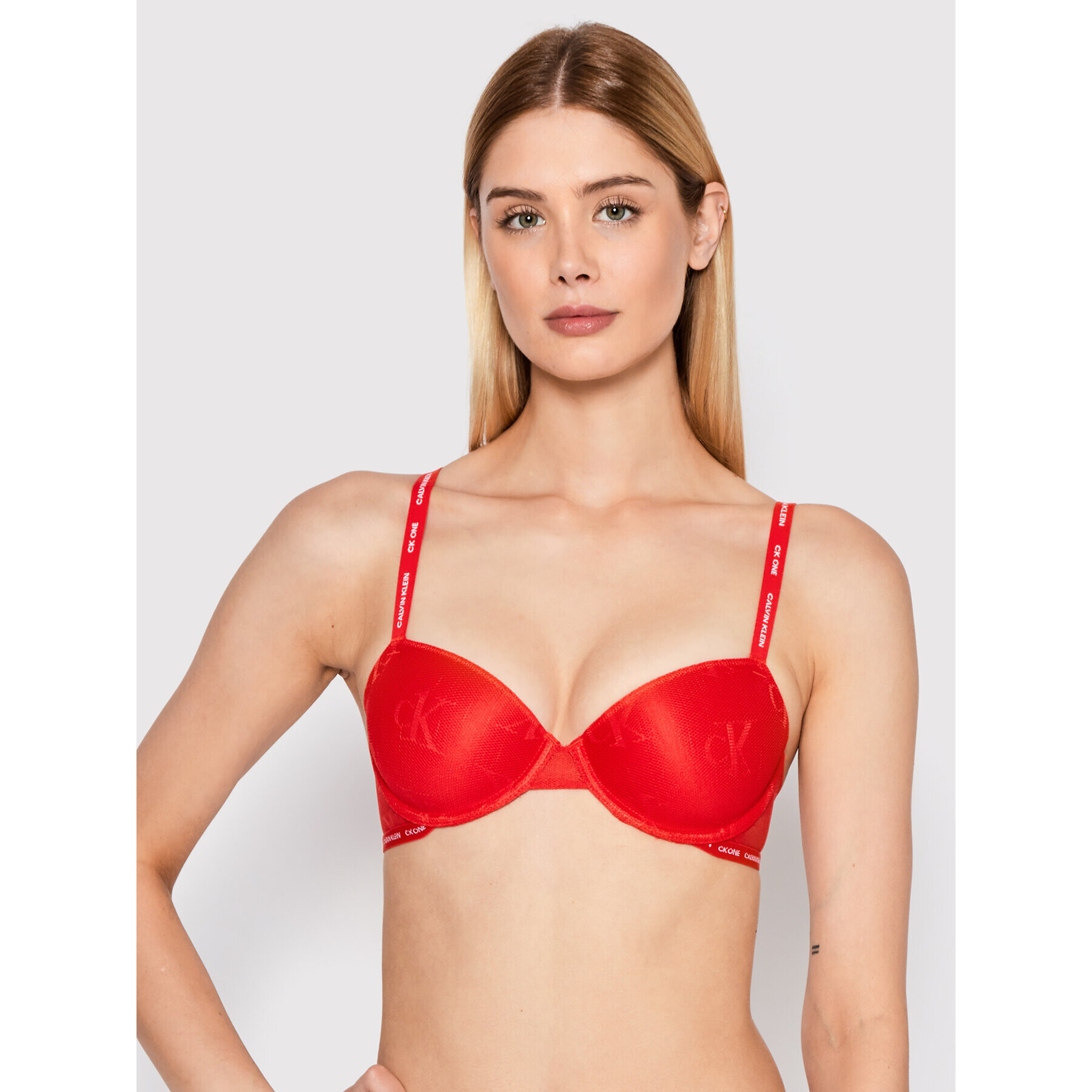 Calvin Klein Underwear Сутиен с банели 000QF6790E Червен - Pepit.bg