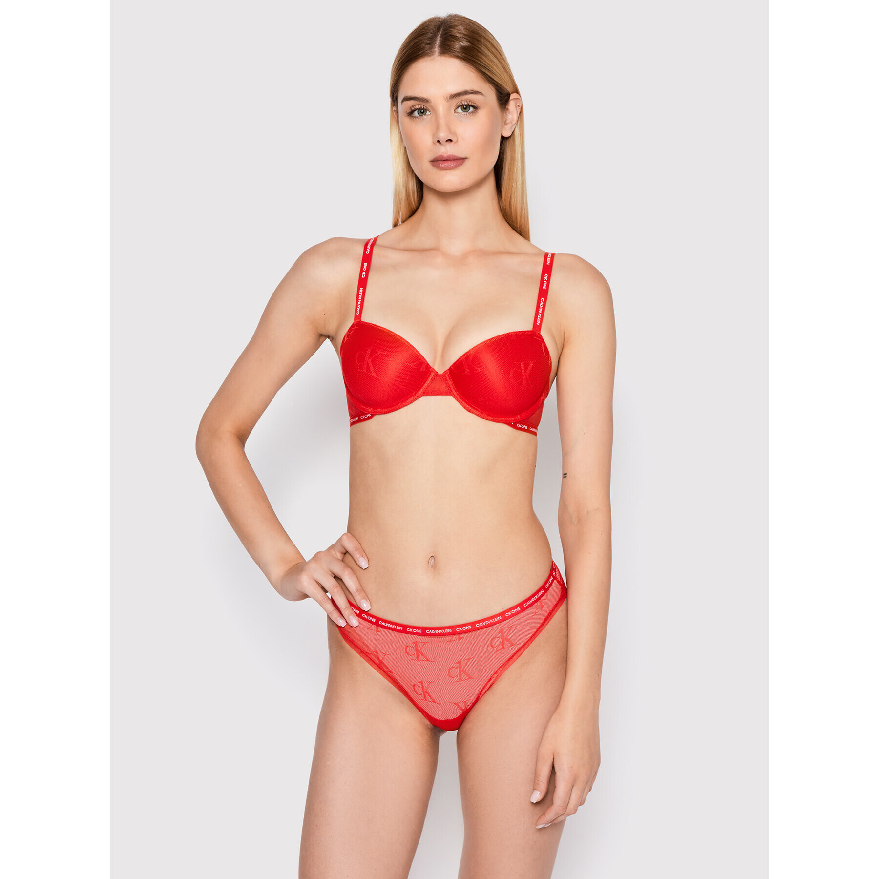 Calvin Klein Underwear Сутиен с банели 000QF6790E Червен - Pepit.bg