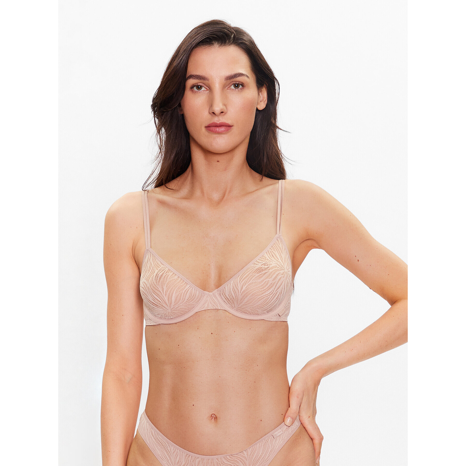 Calvin Klein Underwear Сутиен с банели 000QF7103E Бежов - Pepit.bg
