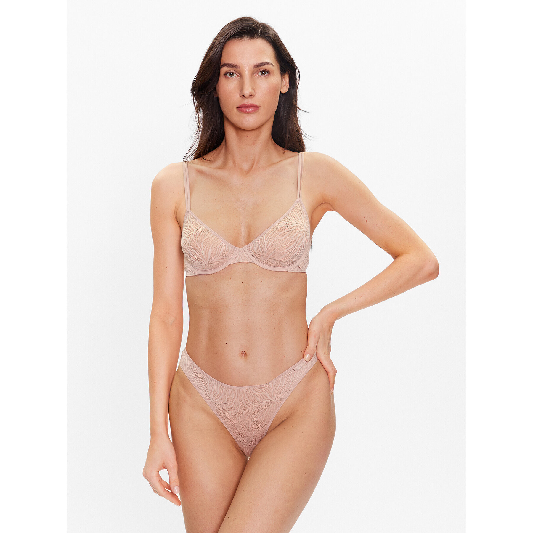 Calvin Klein Underwear Сутиен с банели 000QF7103E Бежов - Pepit.bg