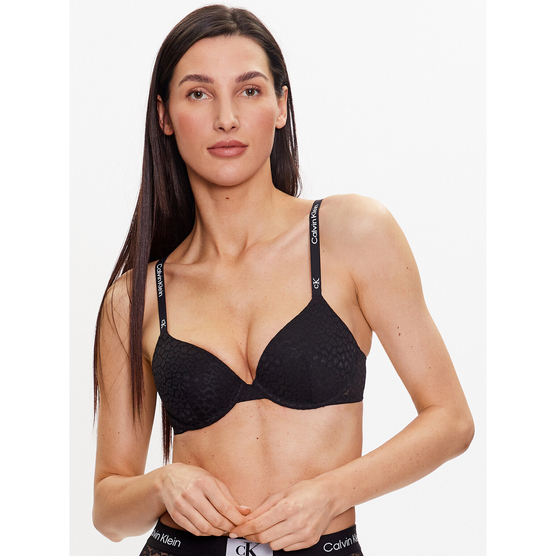Calvin Klein Underwear Сутиен с банели Lightly Lined 000QF7174E Черен - Pepit.bg