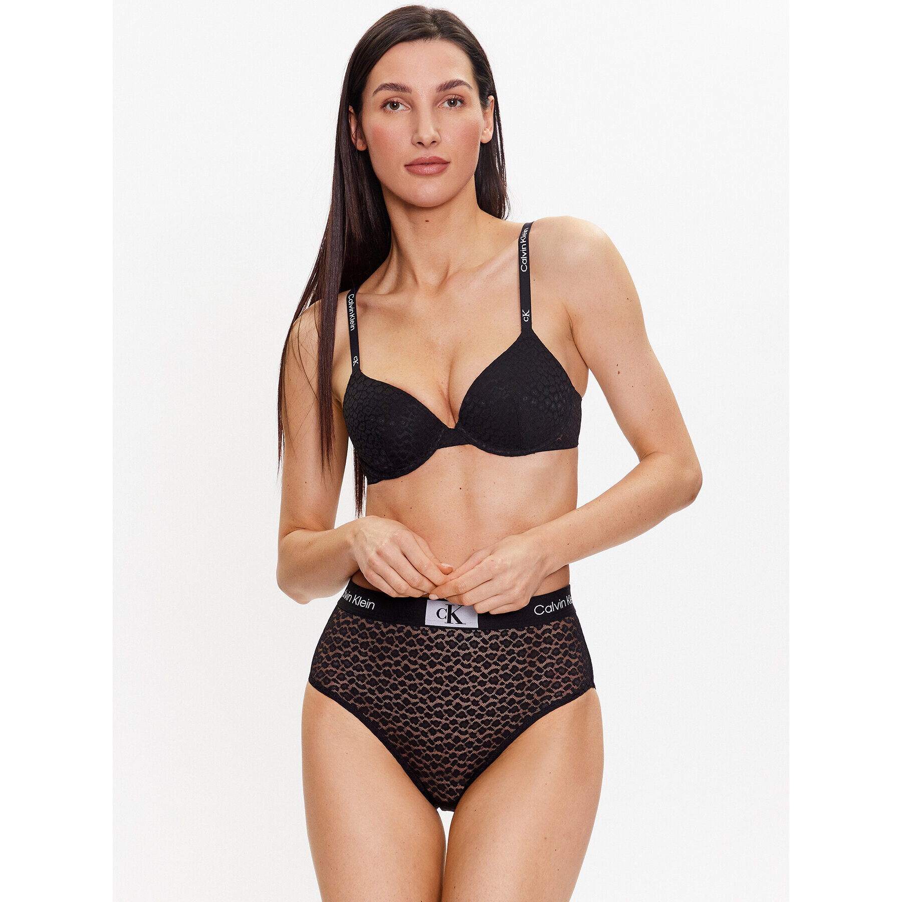 Calvin Klein Underwear Сутиен с банели Lightly Lined 000QF7174E Черен - Pepit.bg