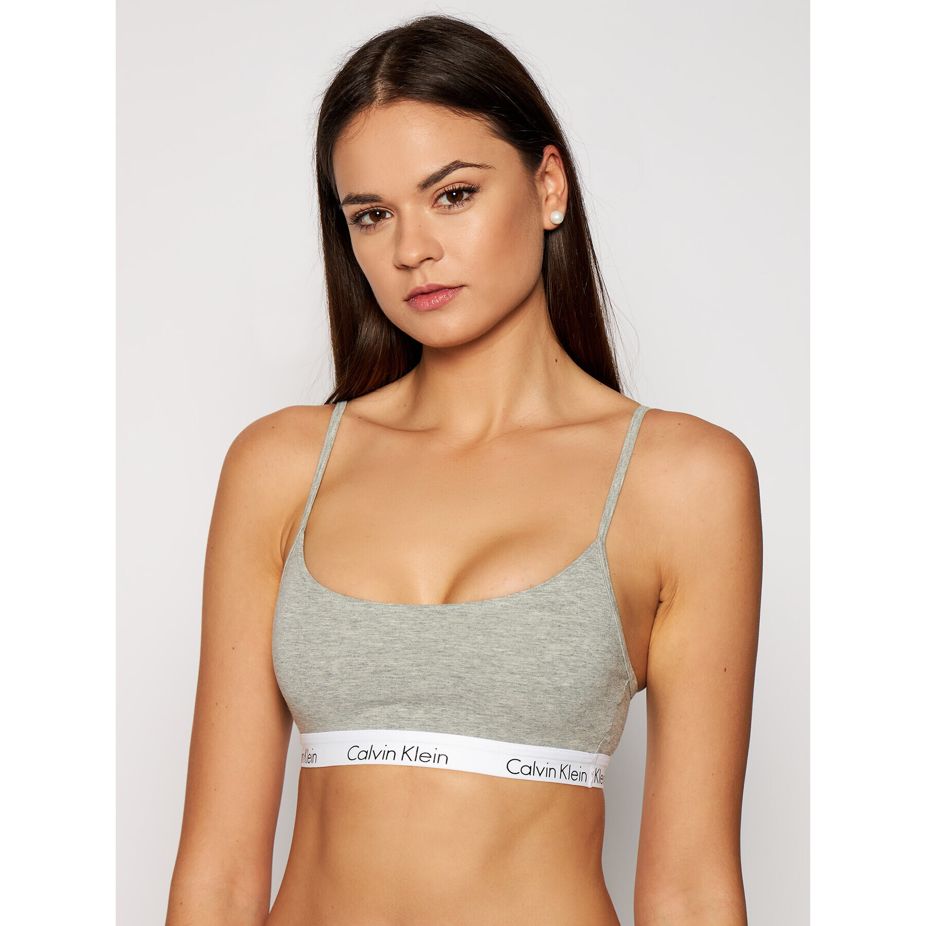 Calvin Klein Underwear Сутиен-топ 000QF1536E Сив - Pepit.bg