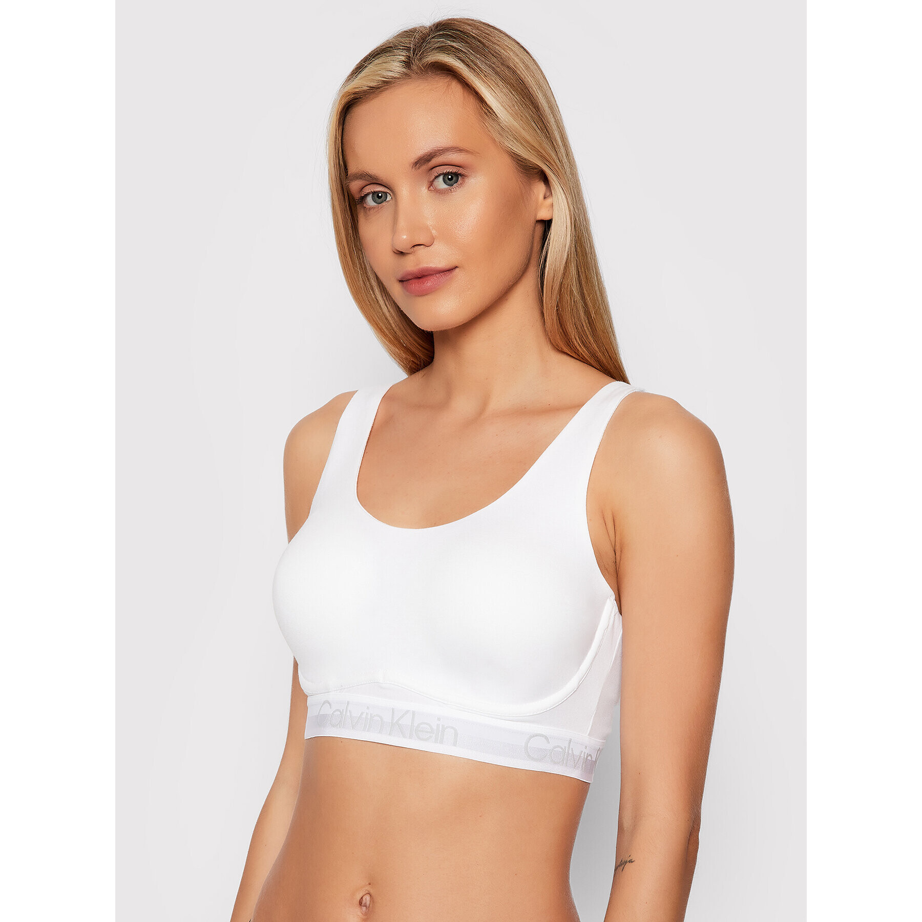 Calvin Klein Underwear Сутиен-топ 000QF6685E Бял - Pepit.bg