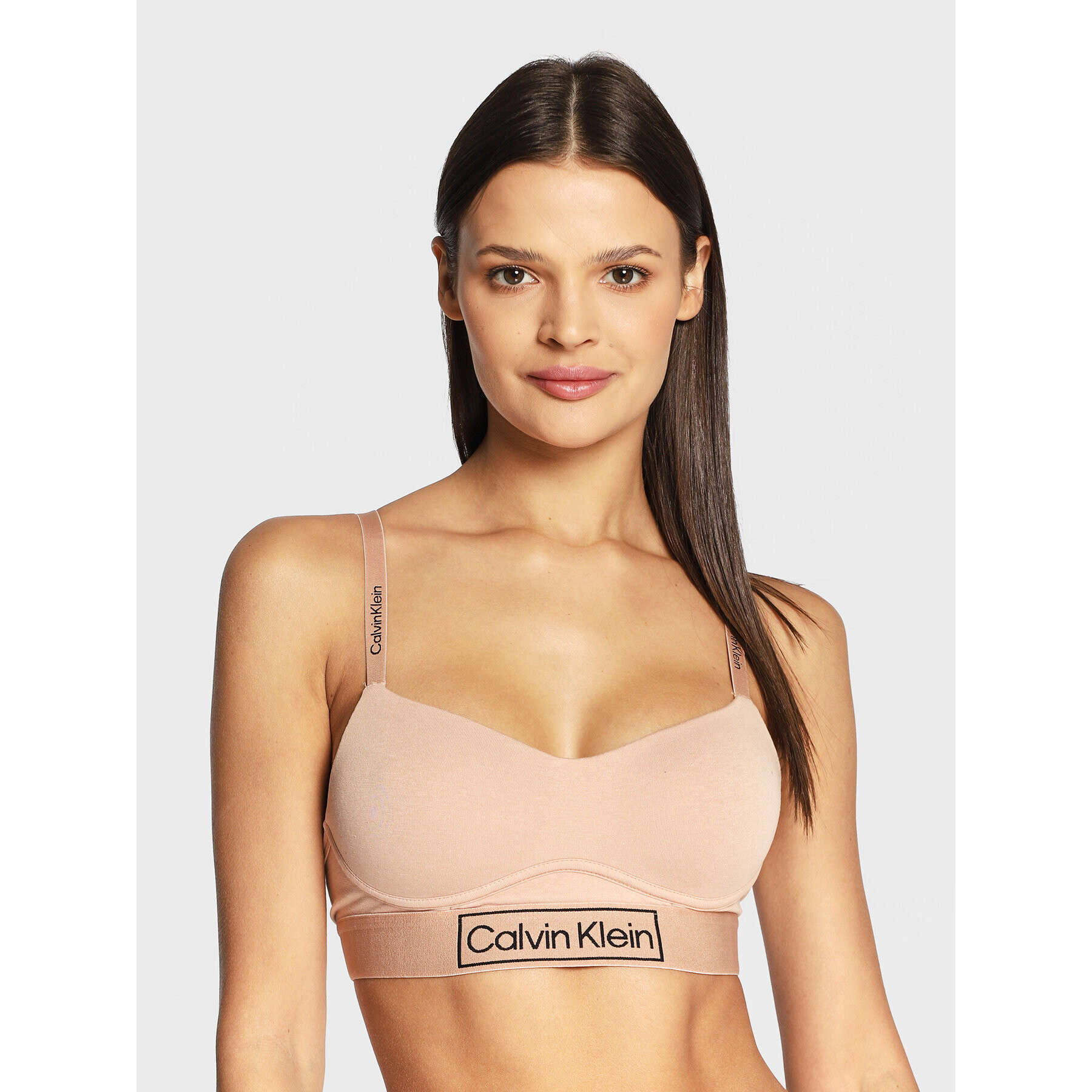 Calvin Klein Underwear Сутиен-топ 000QF6770E Бежов - Pepit.bg