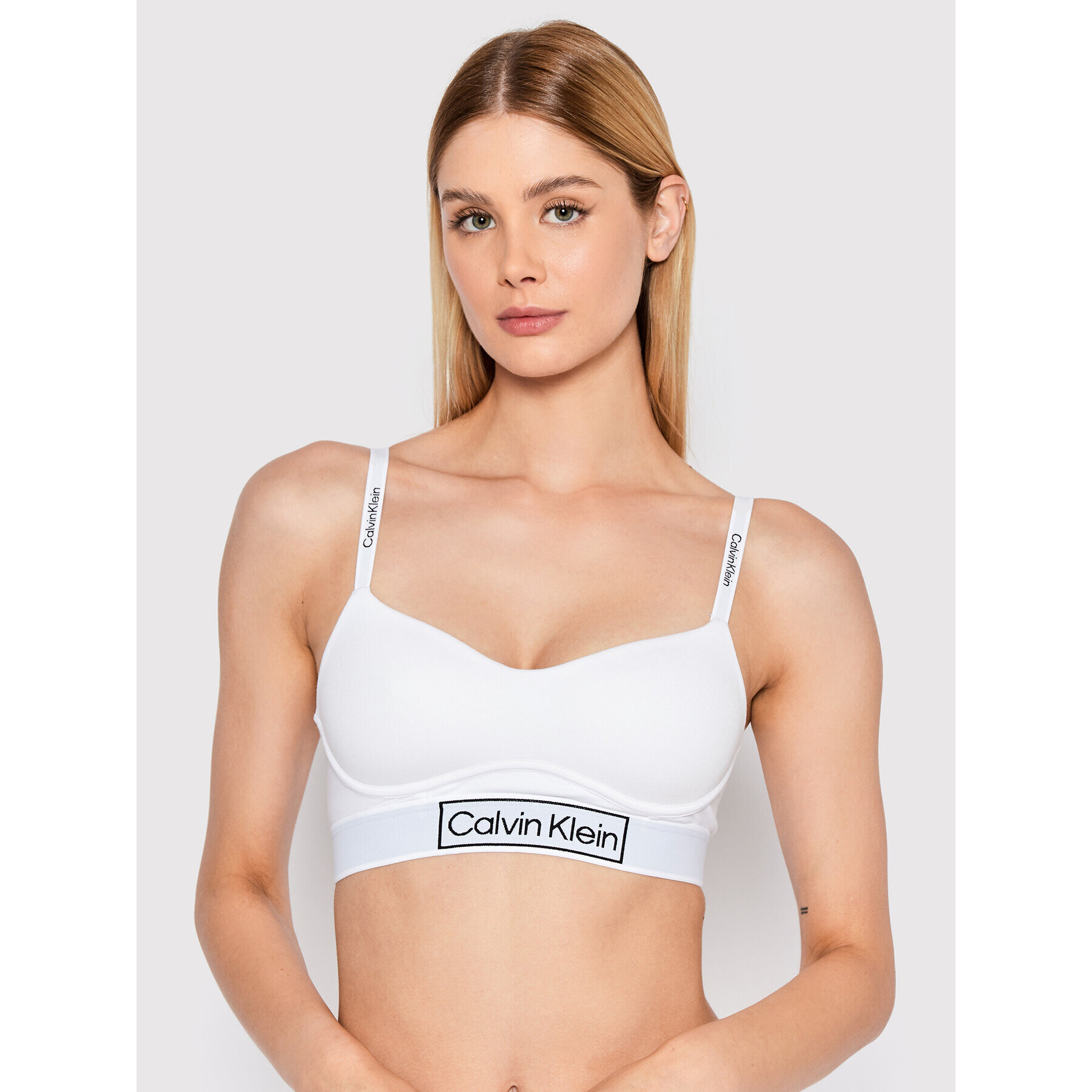 Calvin Klein Underwear Сутиен-топ 000QF6770E Бял - Pepit.bg