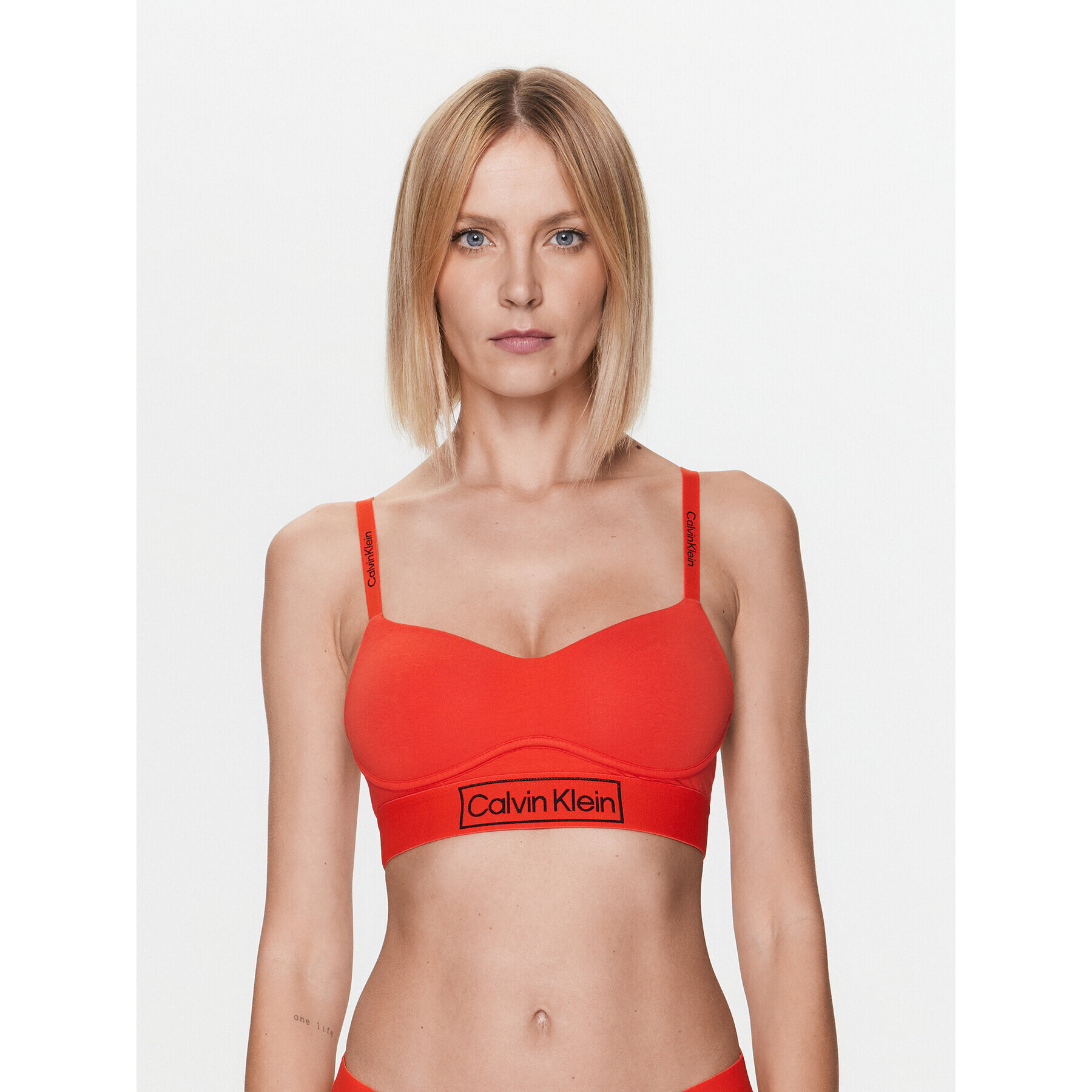 Calvin Klein Underwear Сутиен-топ 000QF6770E Оранжев - Pepit.bg