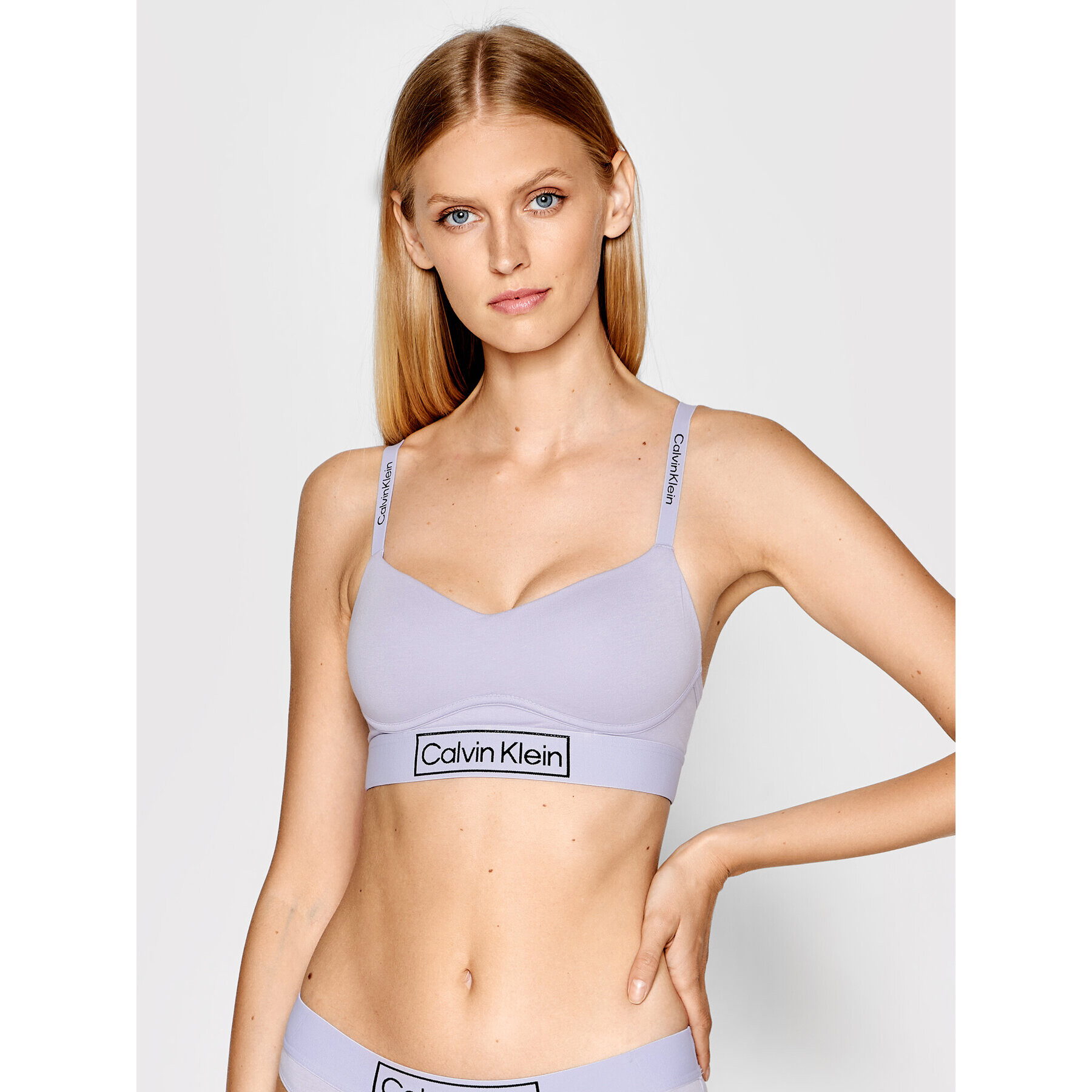 Calvin Klein Underwear Сутиен-топ 000QF6770E Виолетов - Pepit.bg