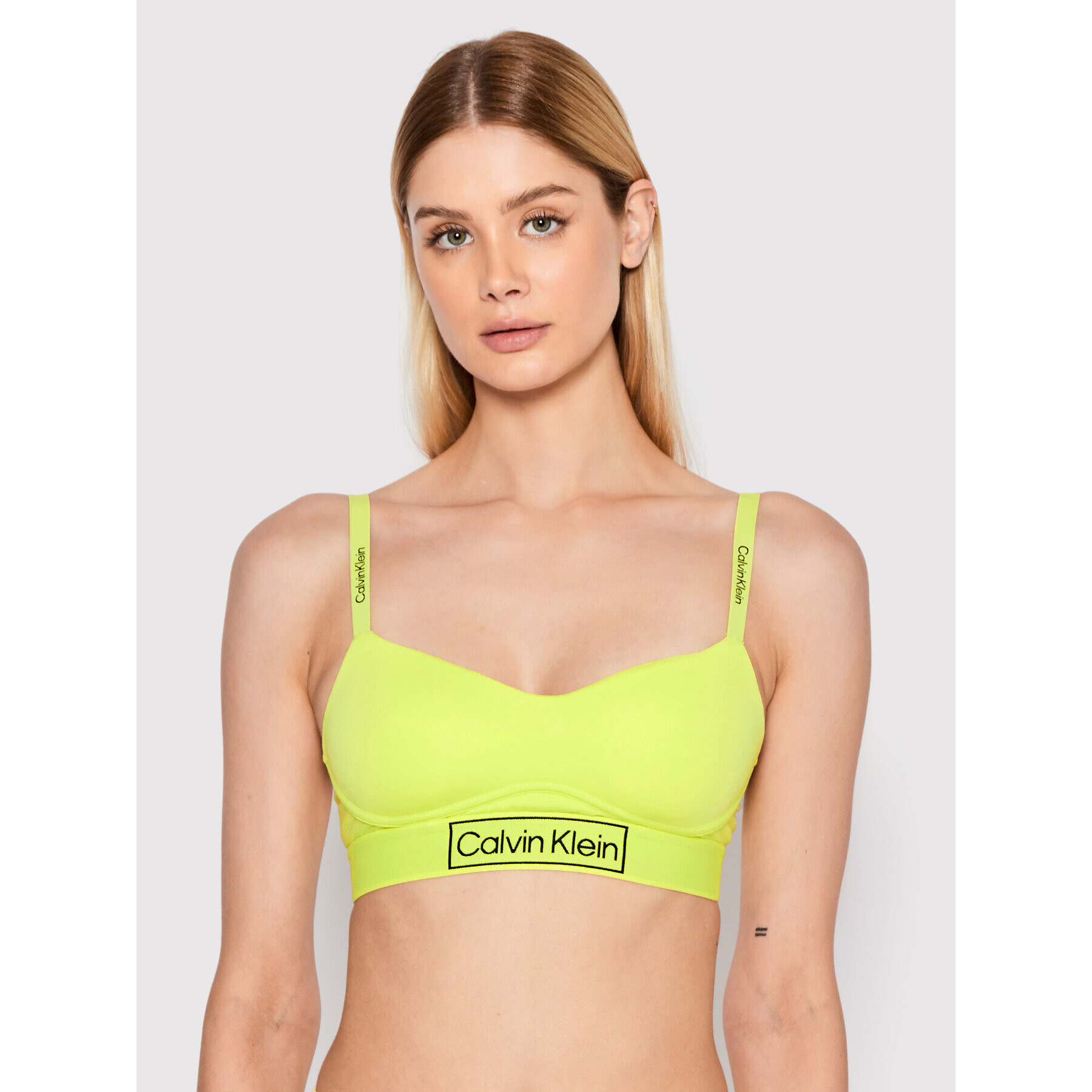 Calvin Klein Underwear Сутиен-топ 000QF6770E Зелен - Pepit.bg