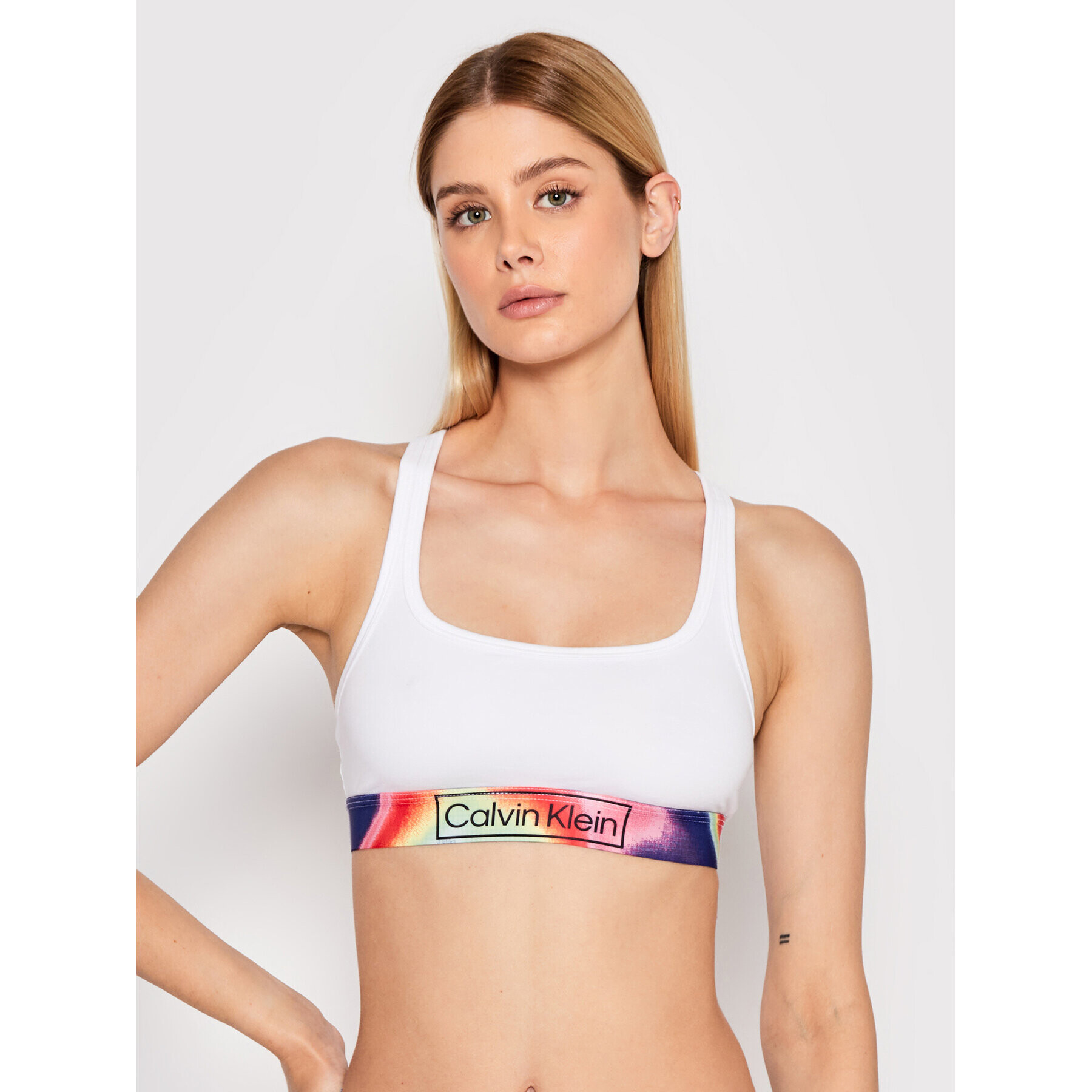 Calvin Klein Underwear Сутиен-топ 000QF6825E Бял - Pepit.bg