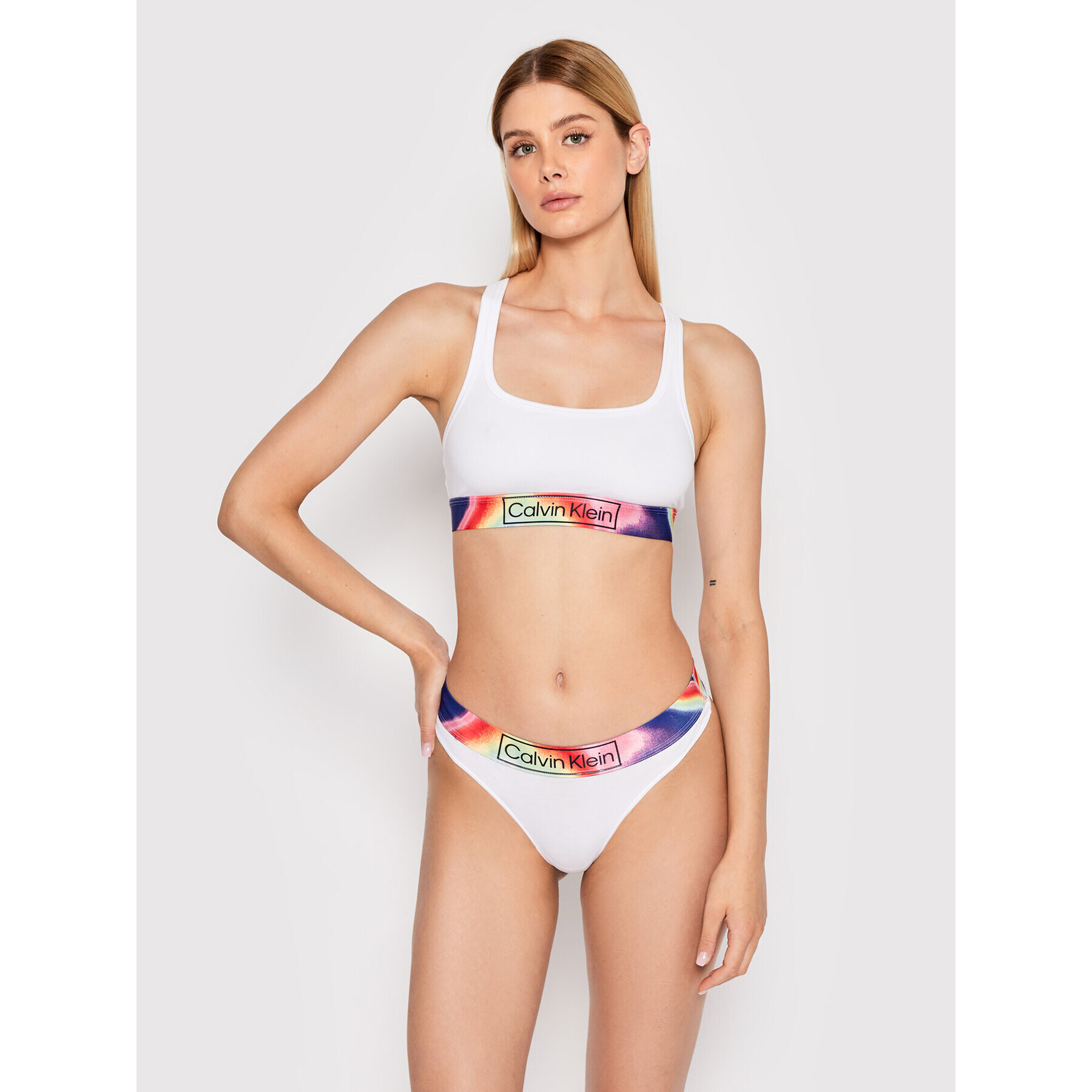 Calvin Klein Underwear Сутиен-топ 000QF6825E Бял - Pepit.bg