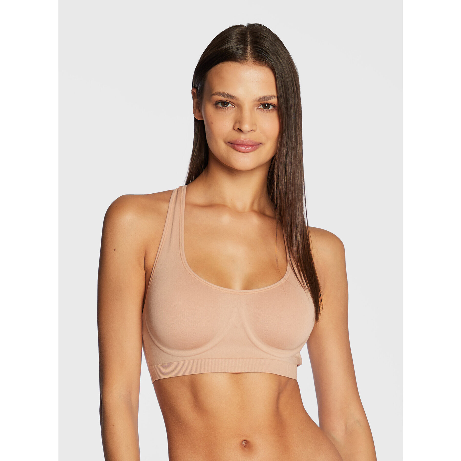 Calvin Klein Underwear Сутиен-топ 000QF6945E Бежов - Pepit.bg
