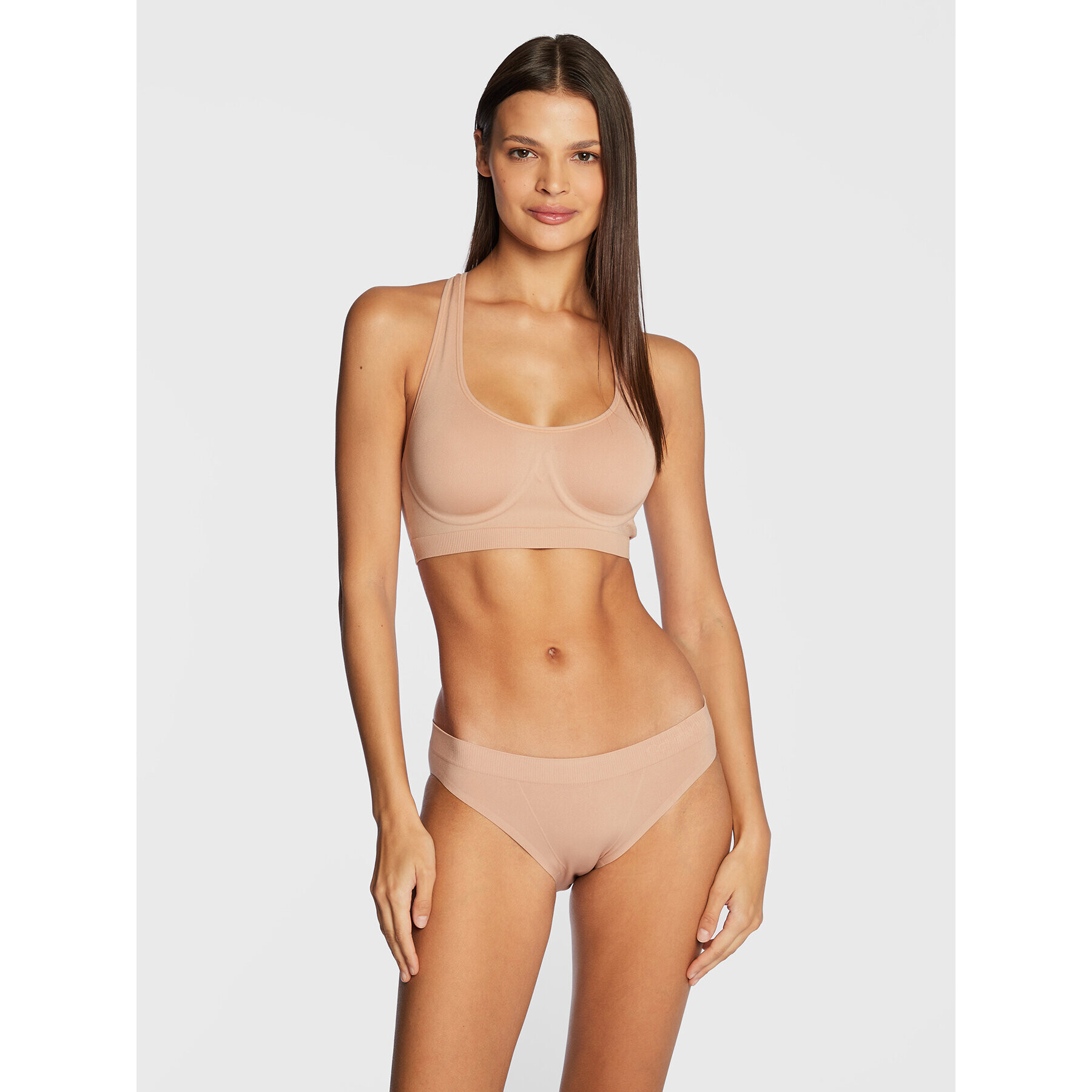 Calvin Klein Underwear Сутиен-топ 000QF6945E Бежов - Pepit.bg