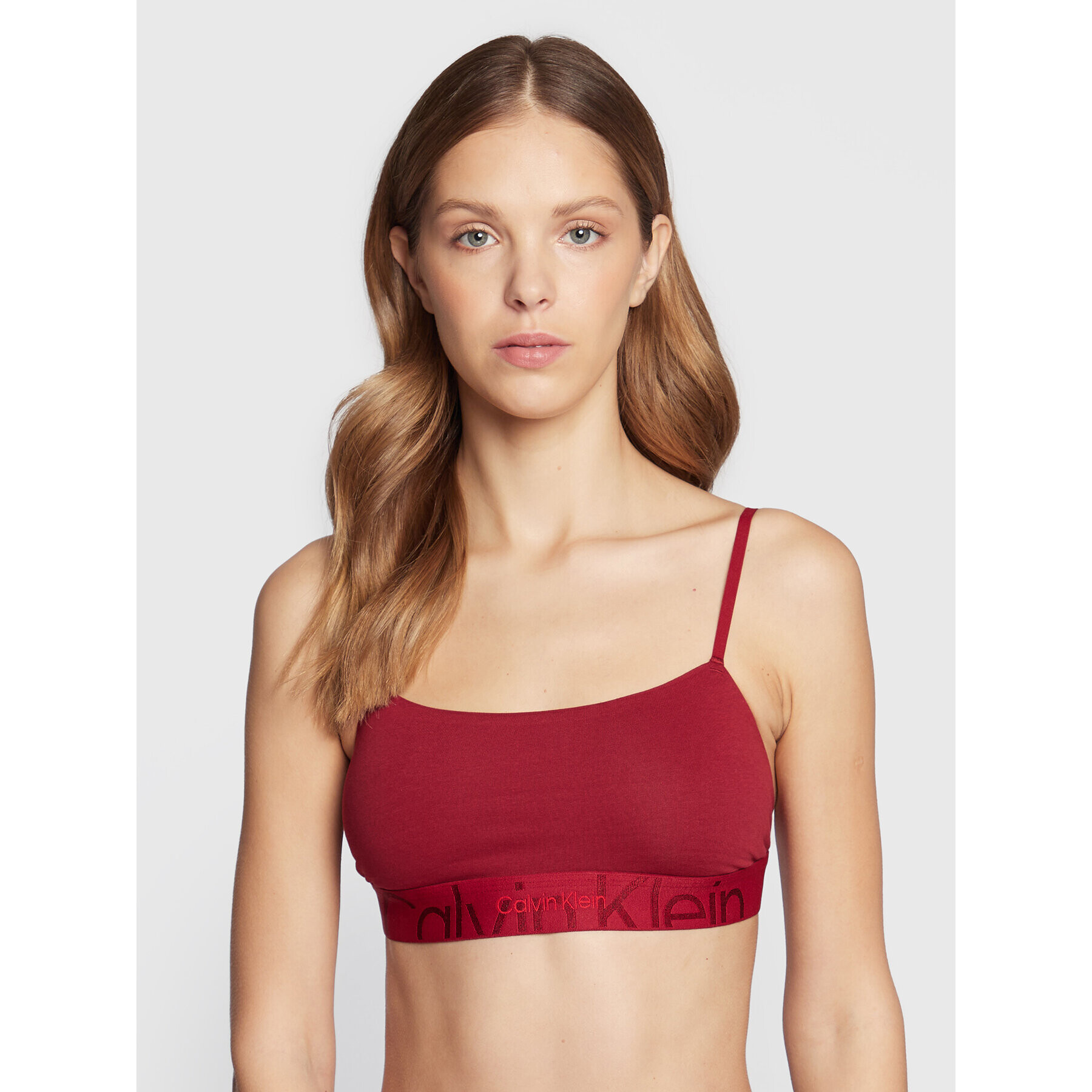 Calvin Klein Underwear Сутиен-топ 000QF6989E Червен - Pepit.bg