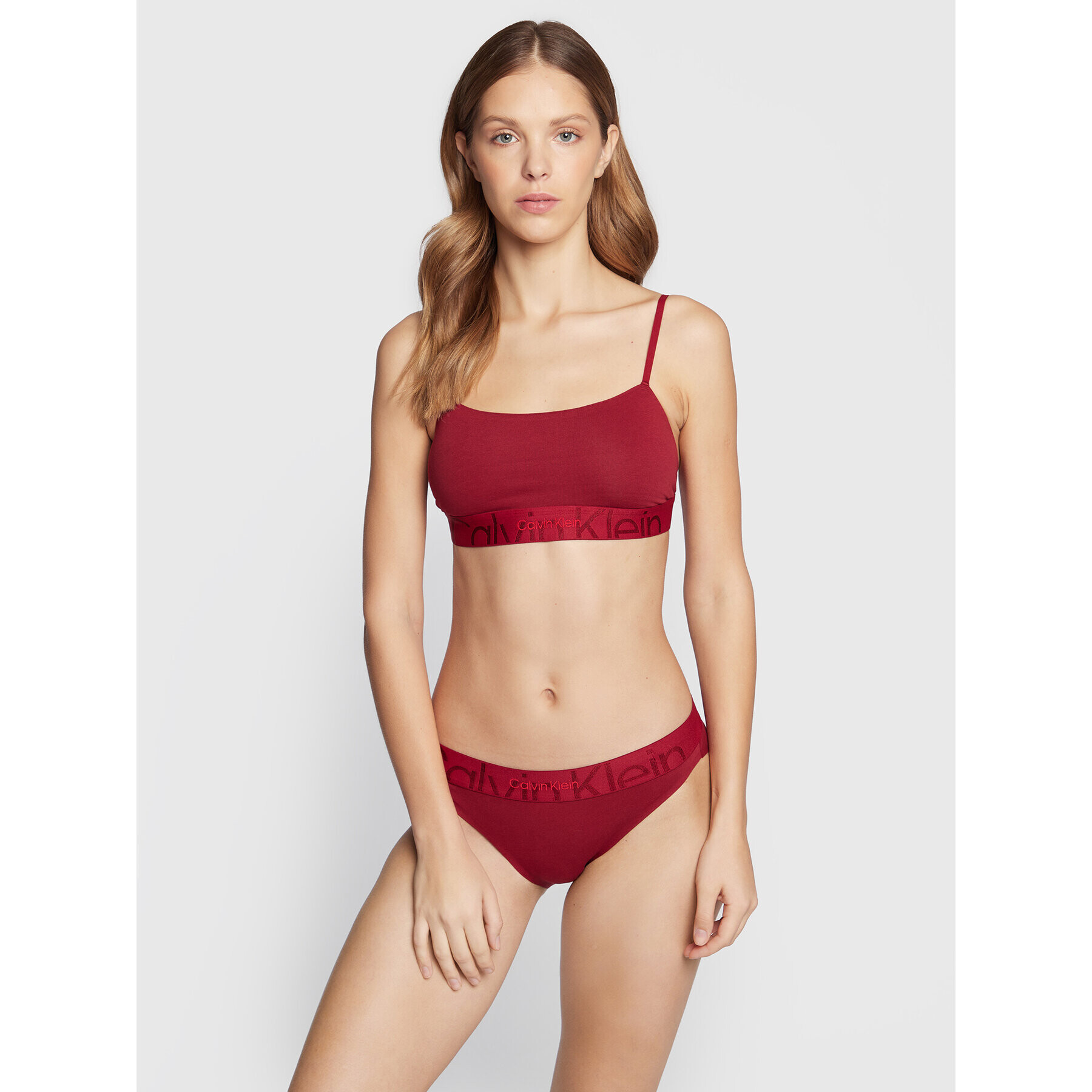 Calvin Klein Underwear Сутиен-топ 000QF6989E Червен - Pepit.bg