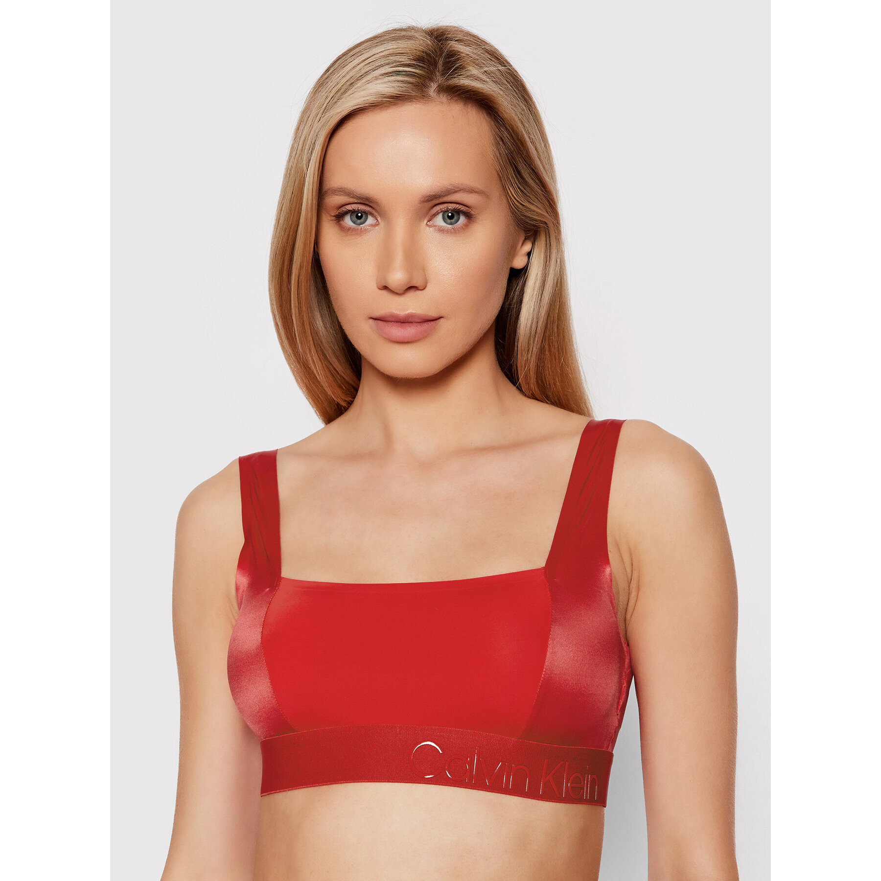 Calvin Klein Underwear Сутиен-топ 000QF6663E Червен - Pepit.bg