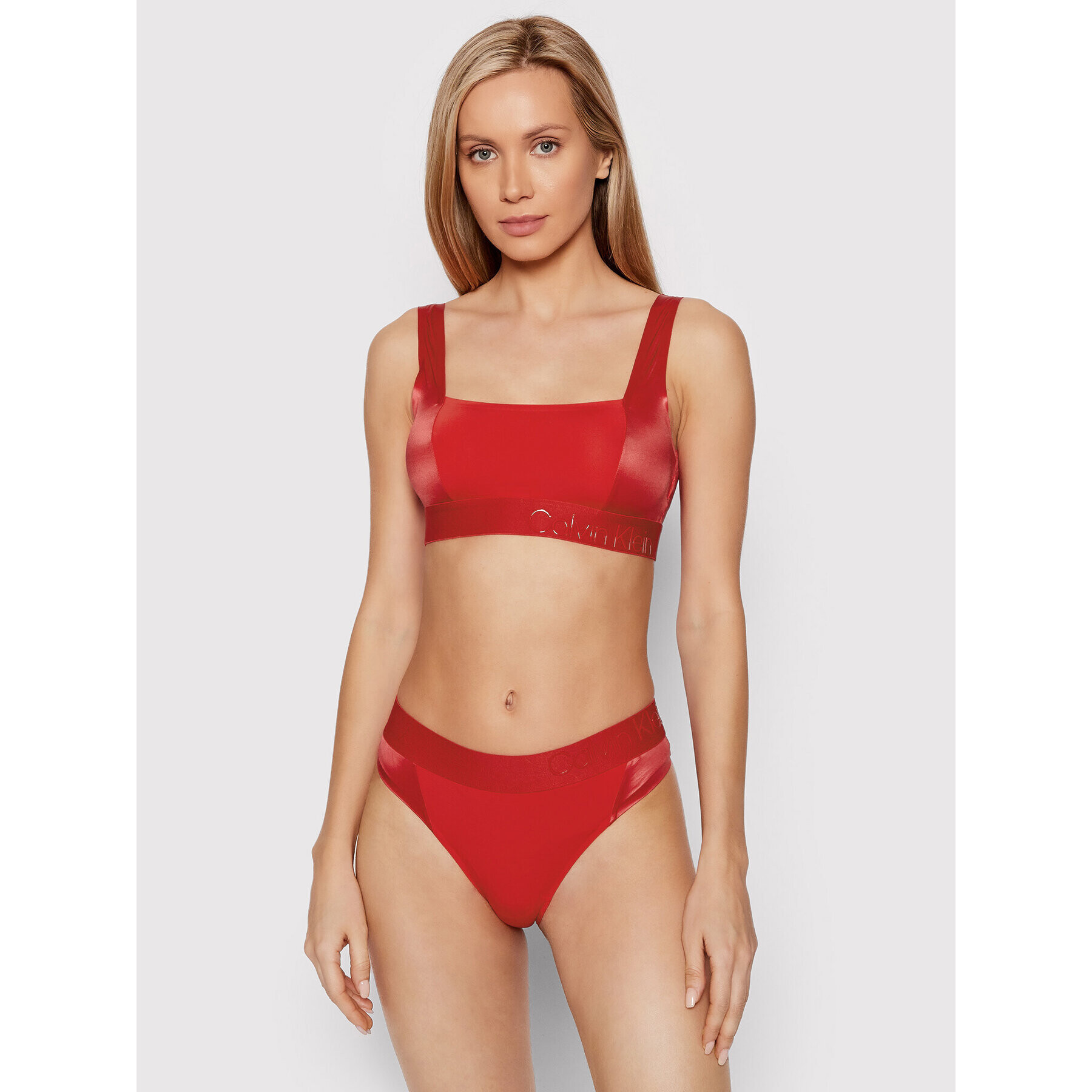 Calvin Klein Underwear Сутиен-топ 000QF6663E Червен - Pepit.bg