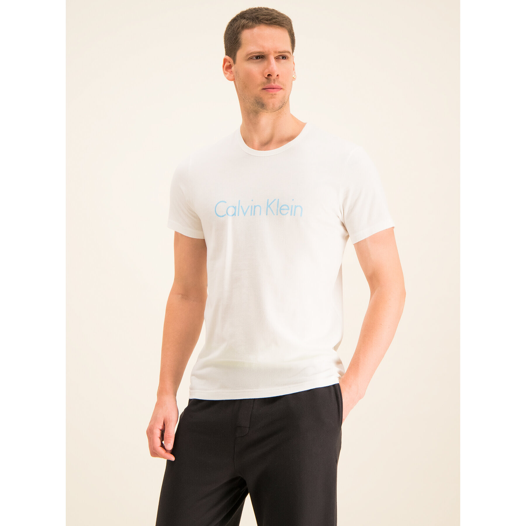 Calvin Klein Underwear Тишърт 000NM1129E Бял Regular Fit - Pepit.bg
