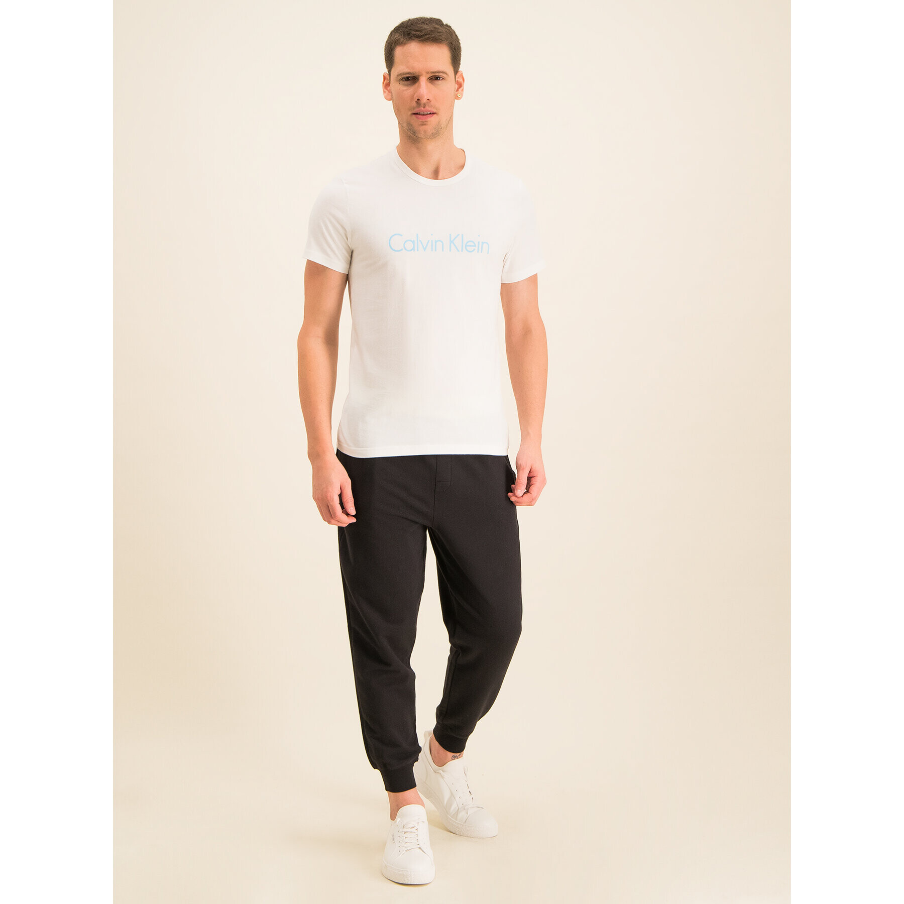 Calvin Klein Underwear Тишърт 000NM1129E Бял Regular Fit - Pepit.bg