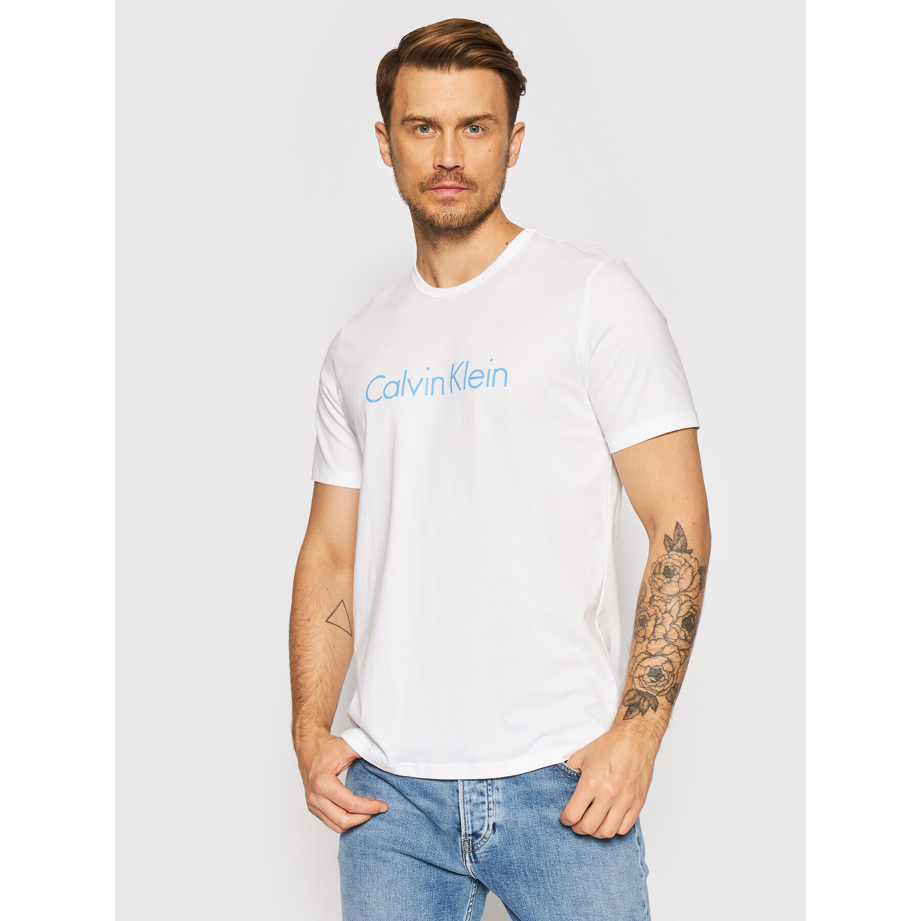 Calvin Klein Underwear Тишърт 000NM1129E Бял Regular Fit - Pepit.bg
