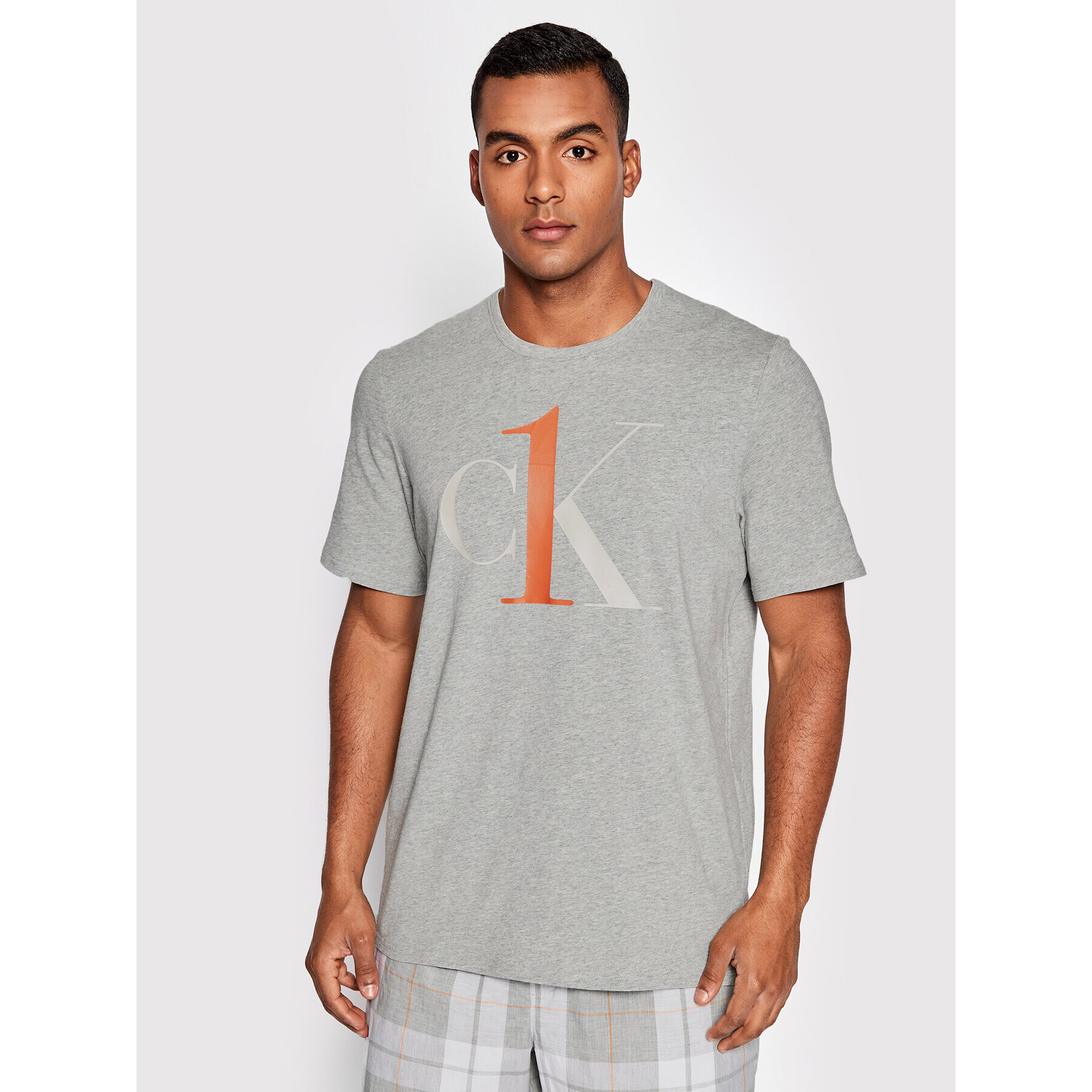 Calvin Klein Underwear Тишърт 000NM1903E Сив Regular Fit - Pepit.bg